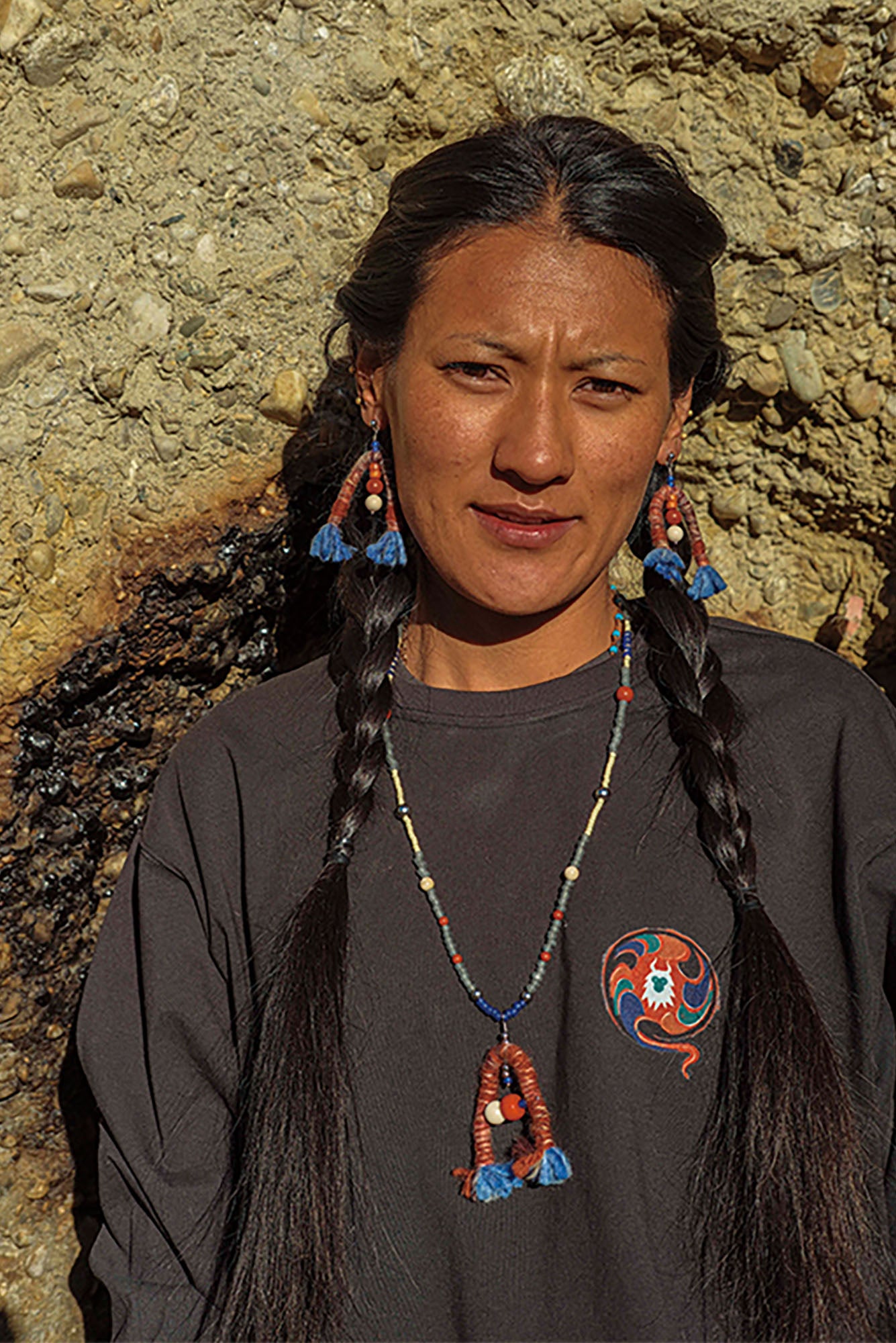 NERHI Tribal Wool Pendant Necklace