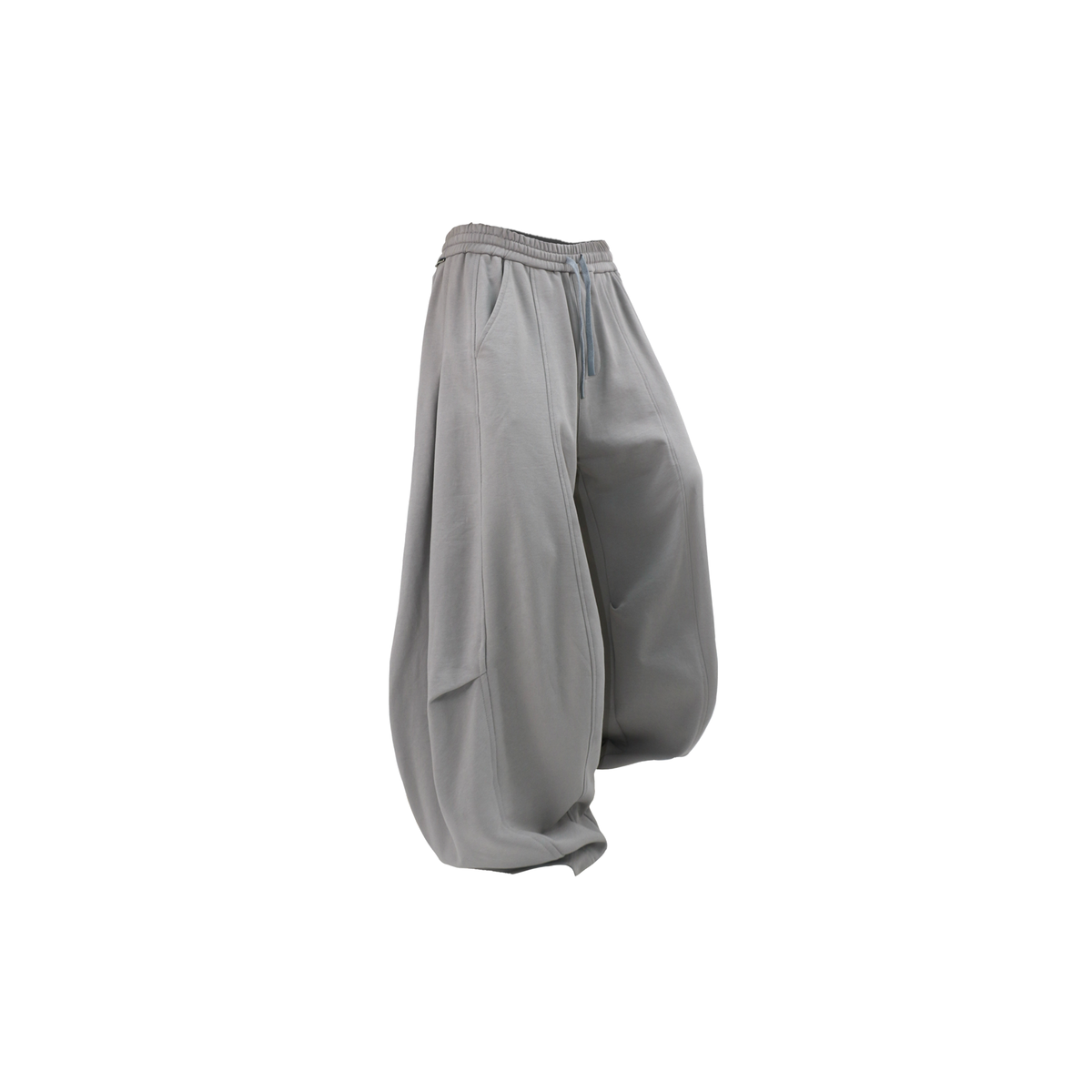 RELABEL Deconstructed Pleated Wide-Leg Sweatpants
