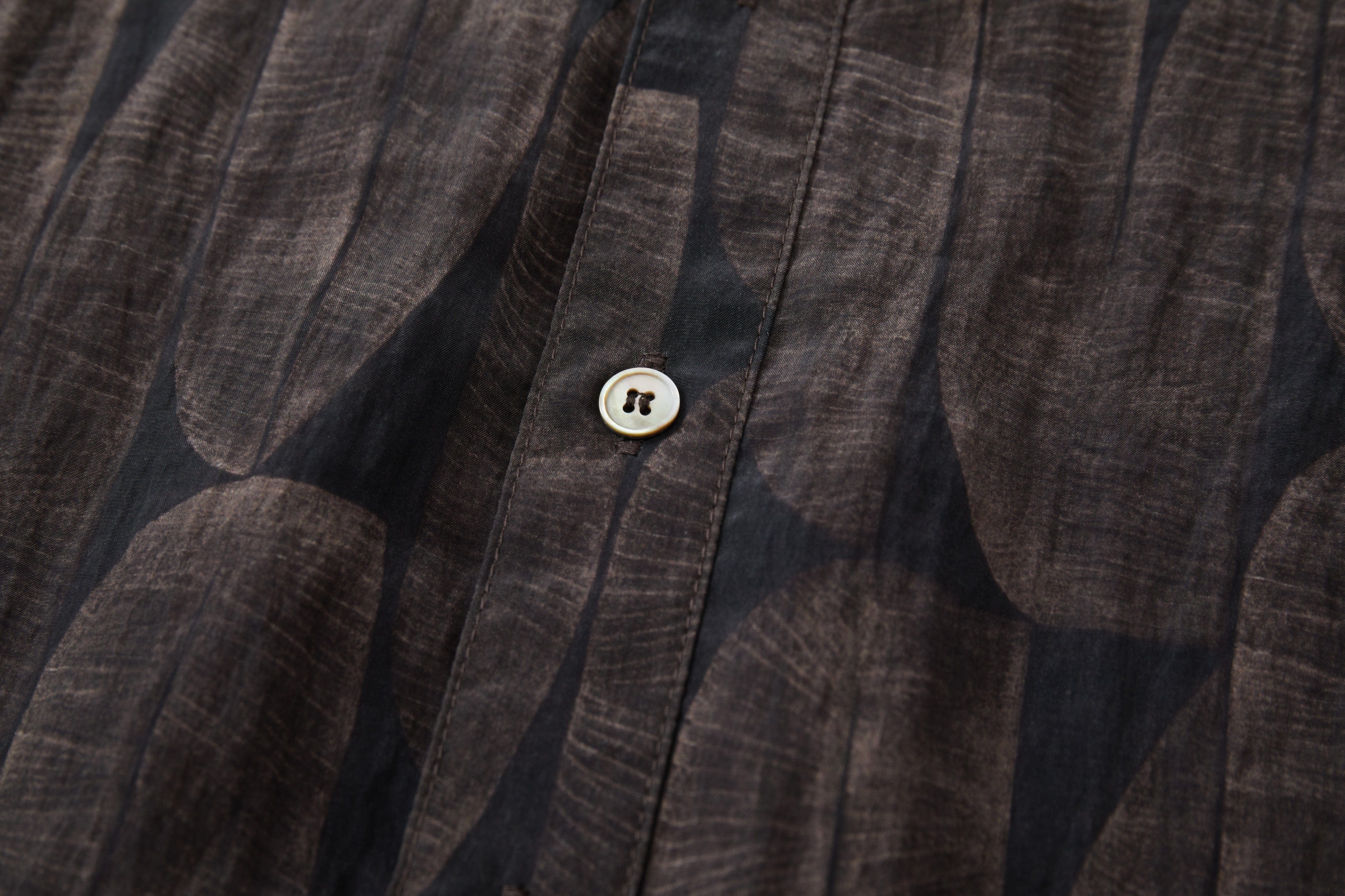 OPICLOTH Retro Textured Leaf Full-Print Half Shirt, premium urban and streetwear designers apparel on PROJECTISR.com, OPICLOTH
