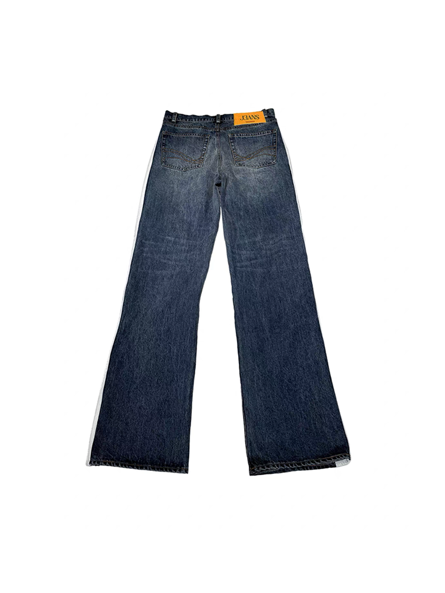 PCCVISION Contrast Side-Stripe Washed Jeans, premium urban and streetwear designers apparel on PROJECTISR.com, PCCVISION