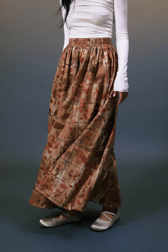 1997 POSTOFFICE Floral Maxi Skirt, premium urban and streetwear designers apparel on PROJECTISR.com, 1997 POSTOFFICE