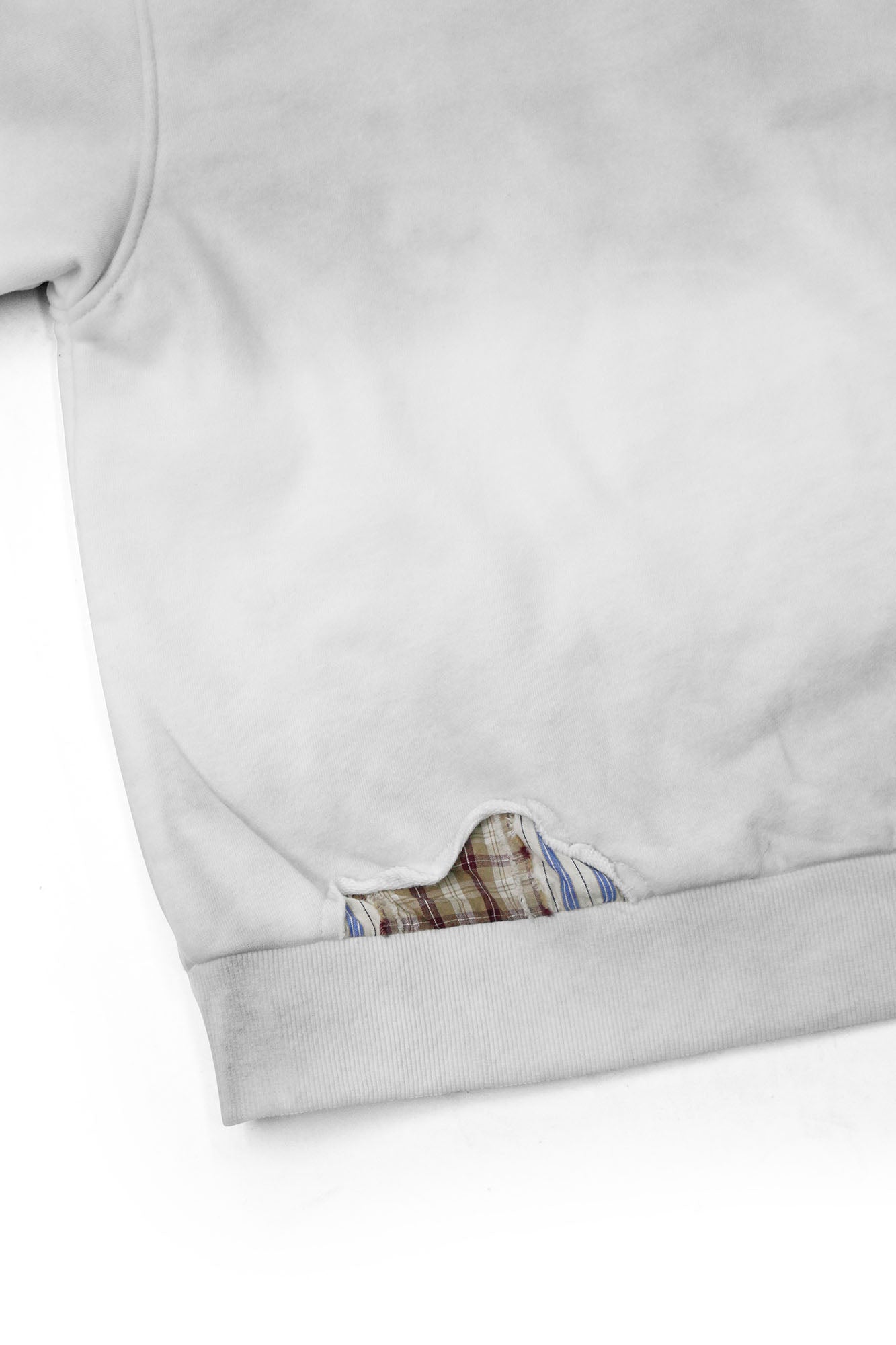 RELABEL Distressed Plaid Cut-Out Layered Hooded Jacket, premium urban and streetwear designers apparel on PROJECTISR.com, RELABEL