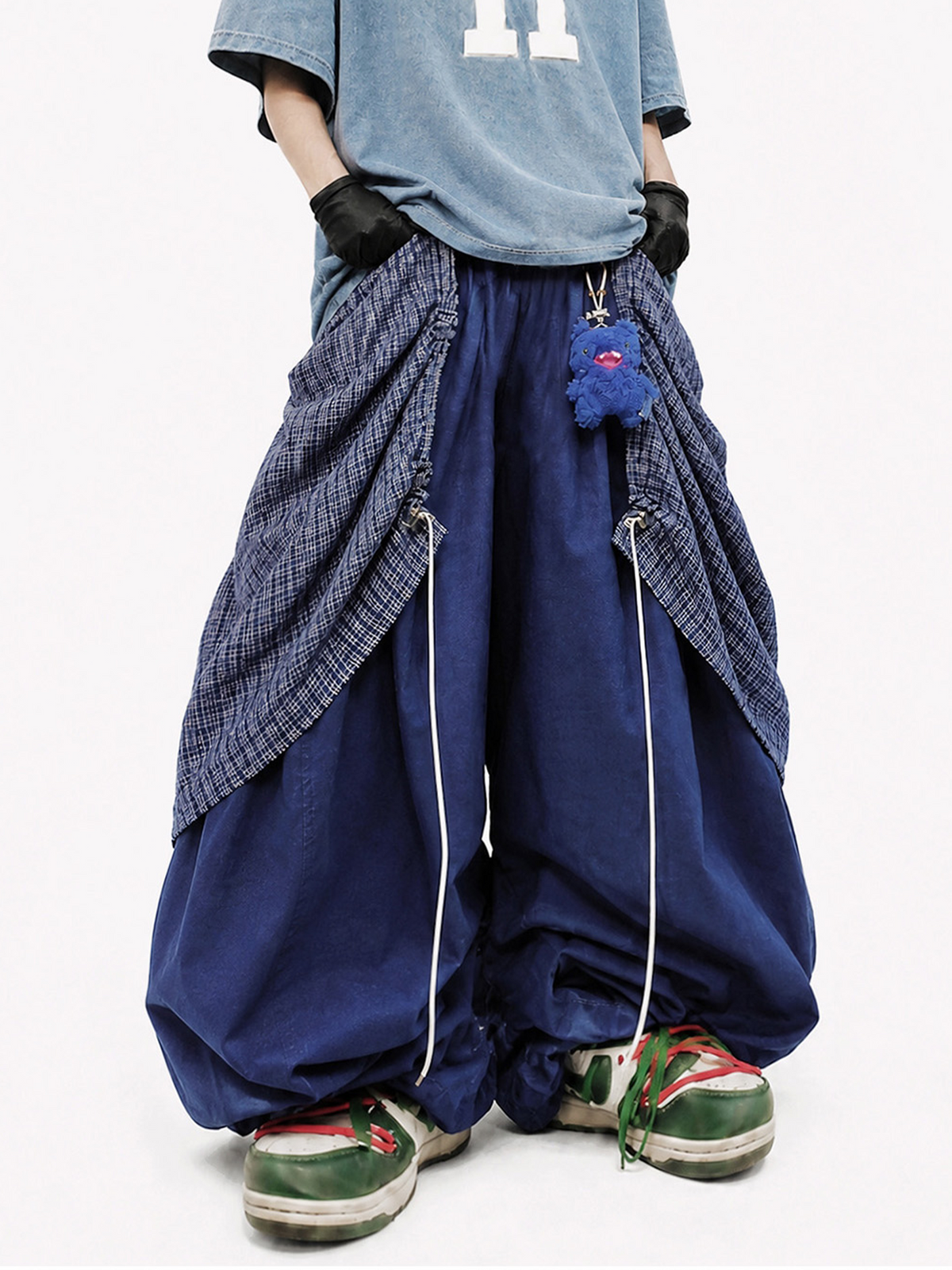 UUCSCC Detachable Flap Wide-Leg Cargo Pants