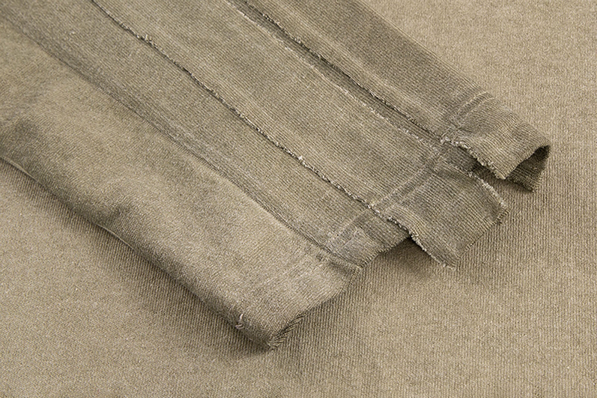 F2CE Distressed Panel-Stitched Long-Sleeve Tee