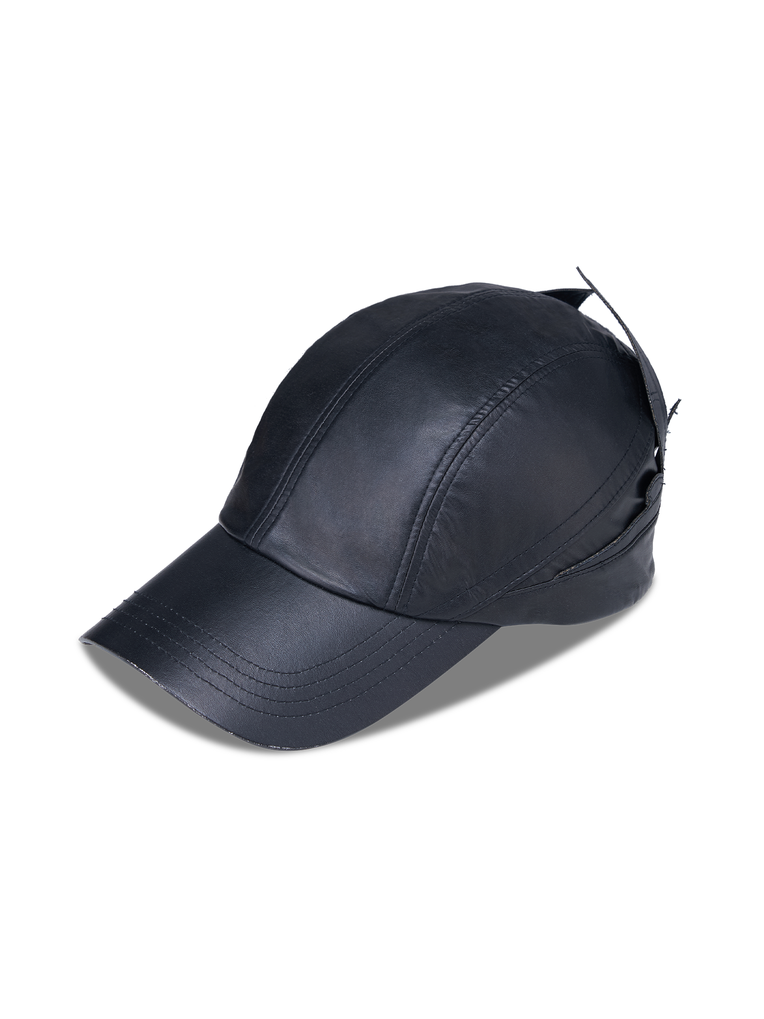 SANB Faux Leather Horned Baseball Cap