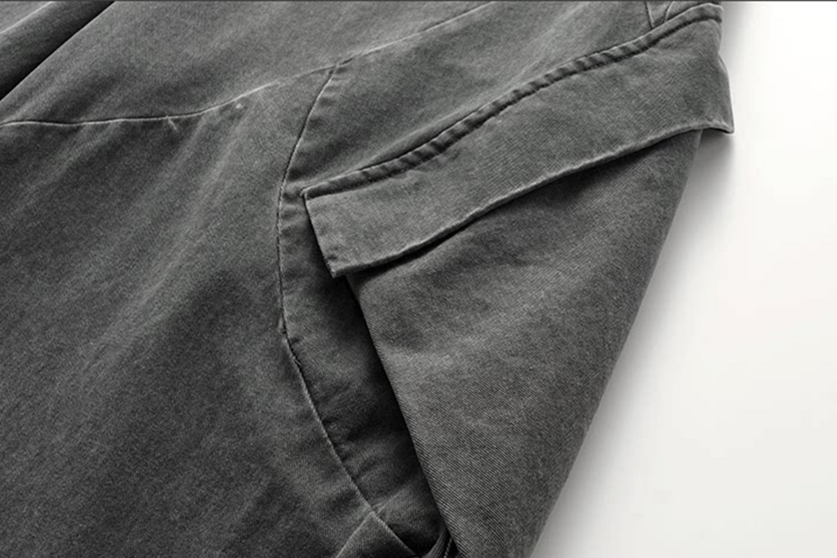 AVINMADE Curved-Blade Paneled Cargo Jeans