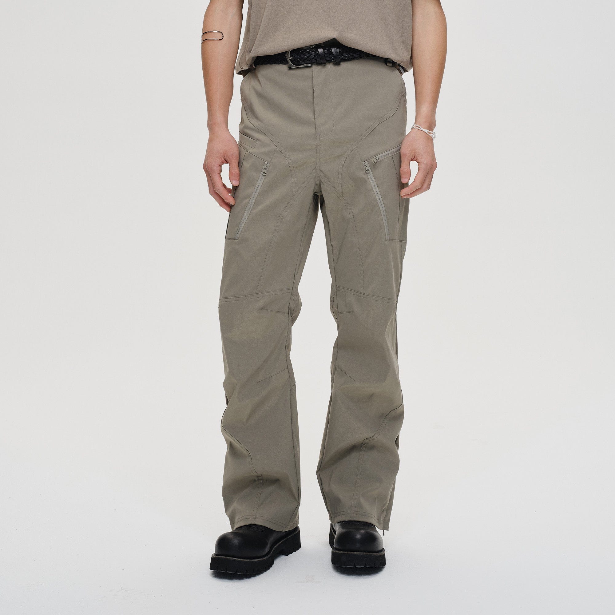 CATSSTAC Tech Paneled Zipper Pockets Elastic Waist Pants, premium urban and streetwear designers apparel on PROJECTISR.com, CATSSTAC
