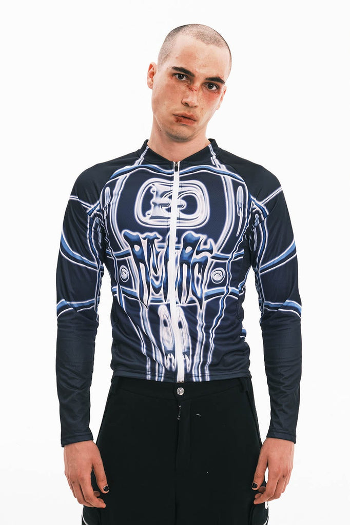 EMBRYO Cyber Totemic Full-Print Zip-Up Cycling Suit, premium urban and streetwear designers apparel on PROJECTISR.com, EMBRYO