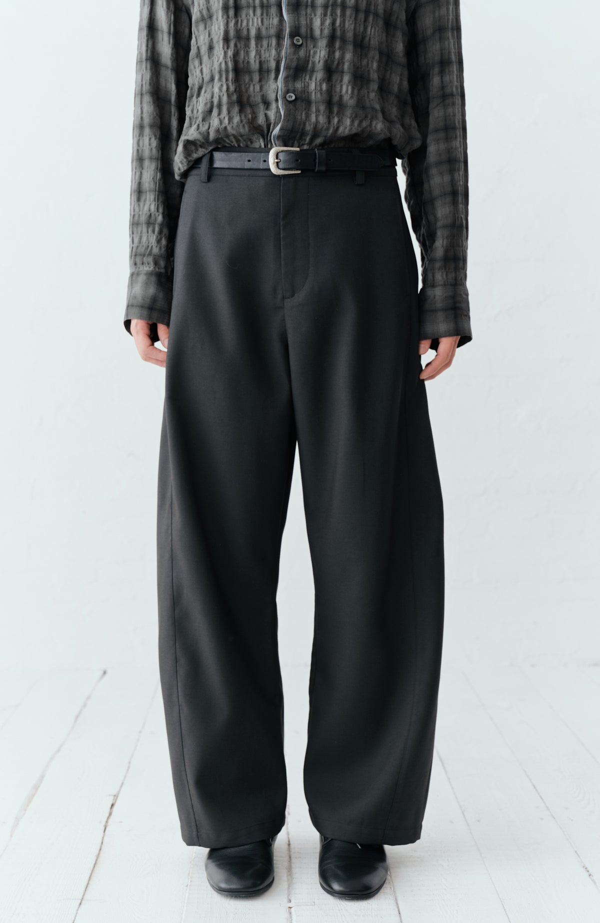GRAINMUSTARD Double Pleat High-Waist Trousers