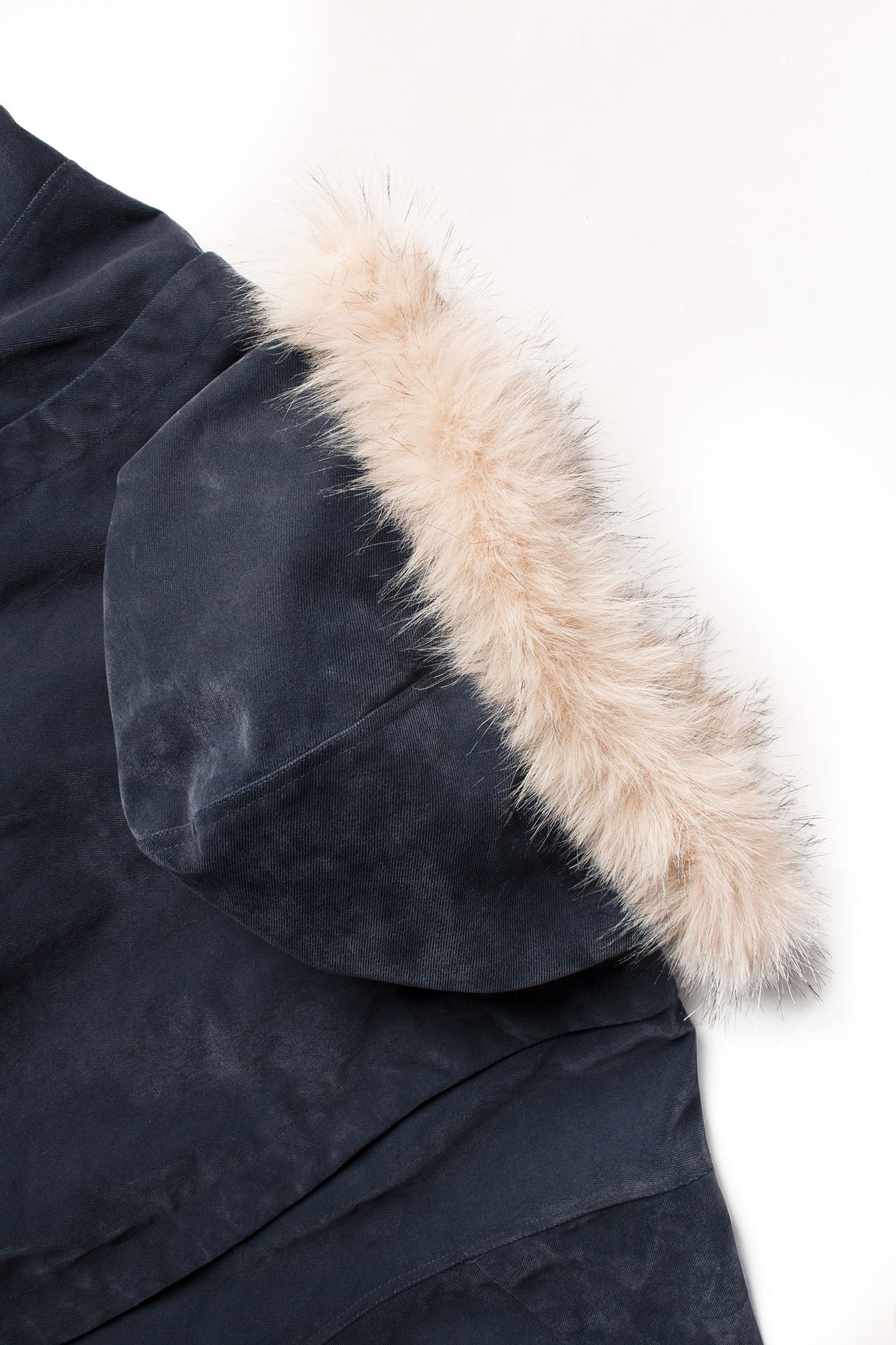 RELABEL Detachable Faux Fur Trim Hooded Jacket