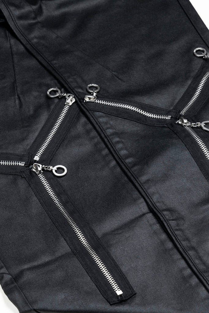 INSIDE OUT Multi-Zipper Rivet Pants, premium urban and streetwear designers apparel on PROJECTISR.com, INSIDE OUT