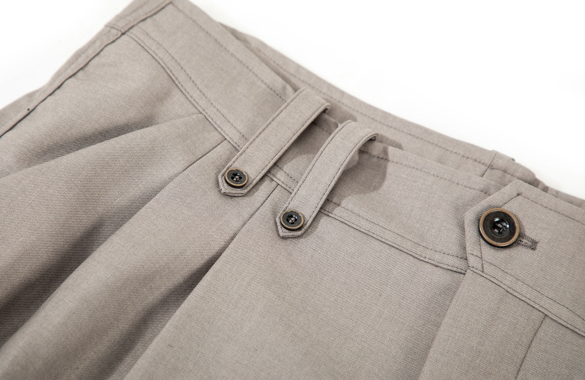 BOTANICA Pleated Curved-Leg Trousers