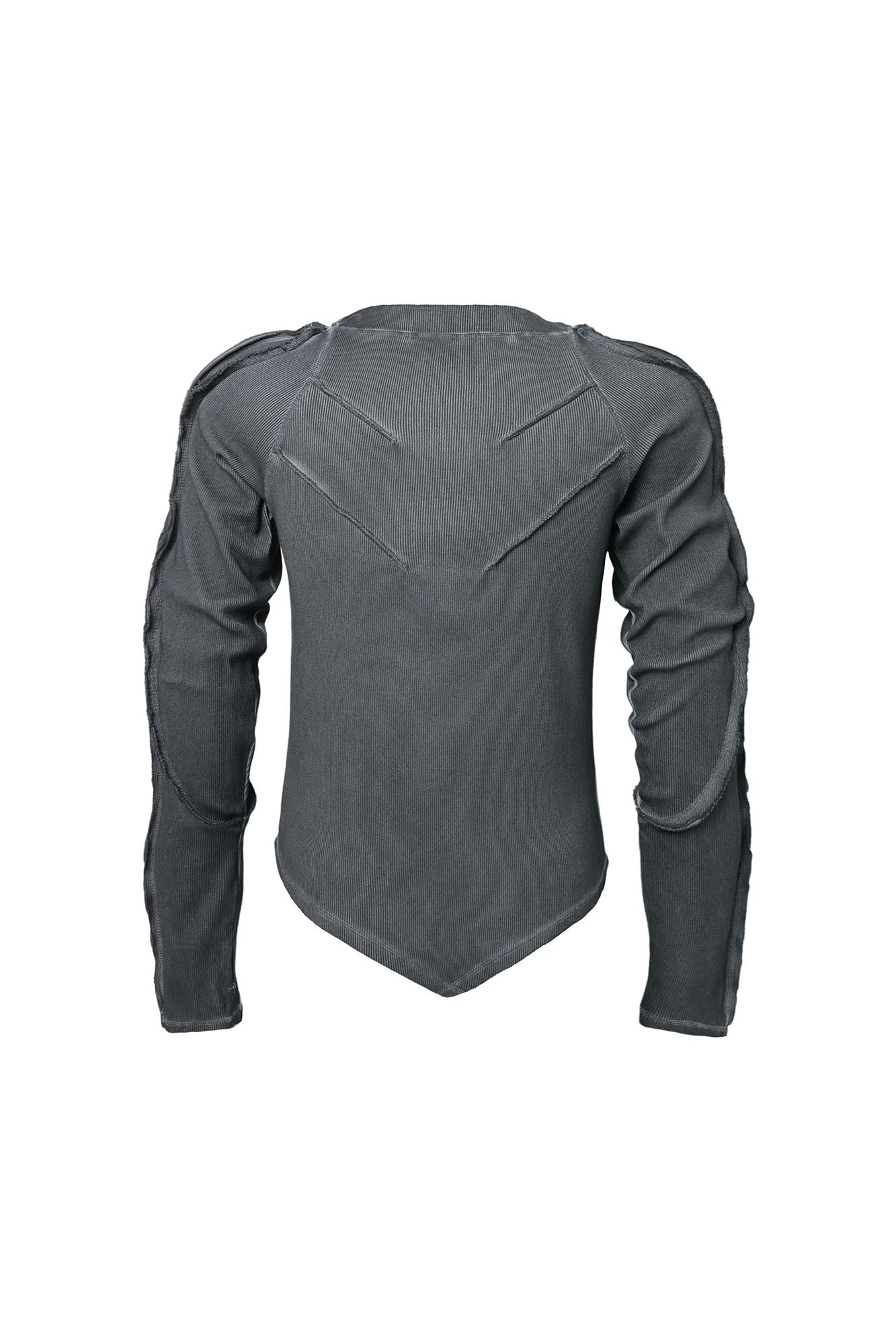 CLP Distressed Raw-Seam Paneled Long-Sleeve Tee, premium urban and streetwear designers apparel on PROJECTISR.com, CLP