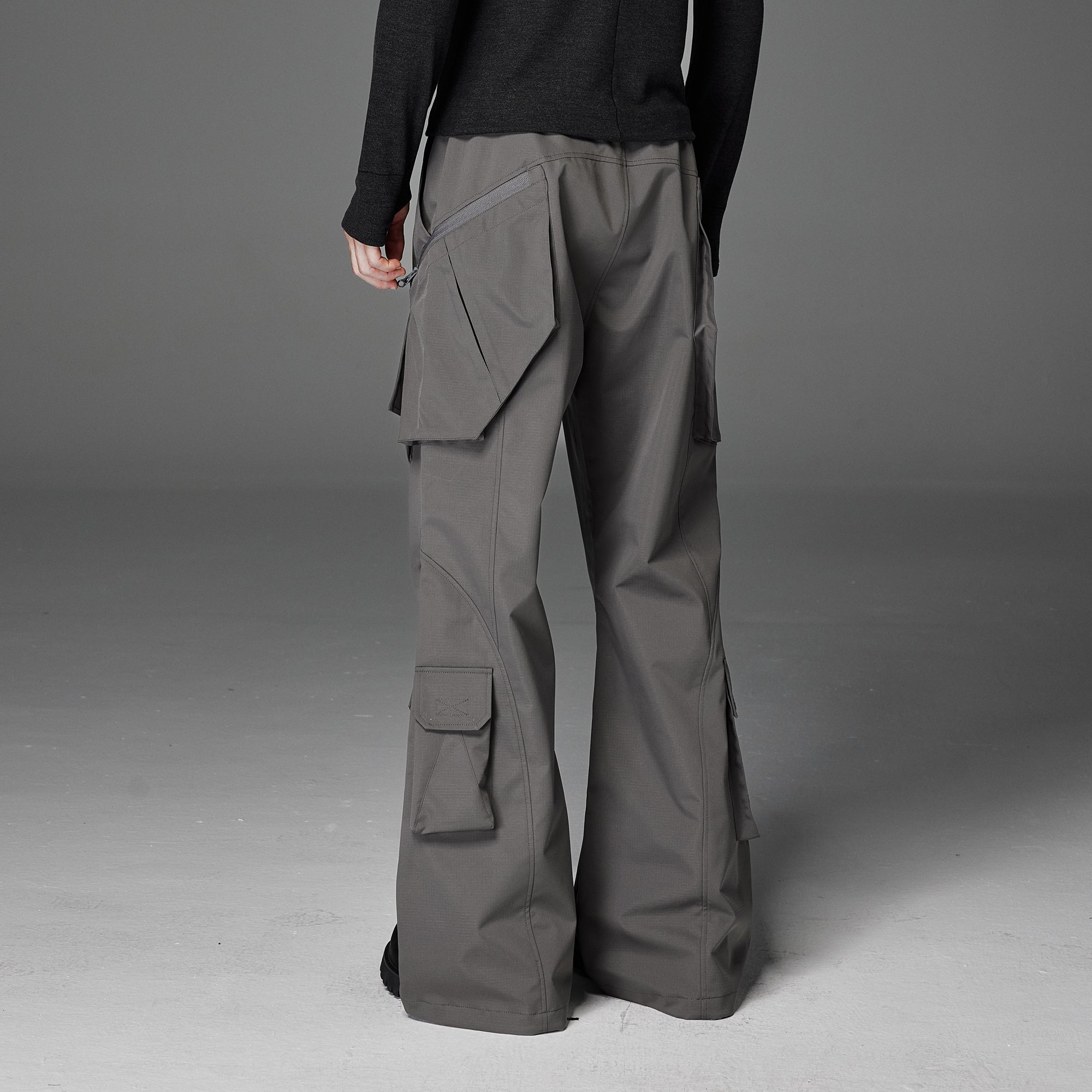 CATSSTAC Multi-Pocket Paneled Drawstring Cargo Pants