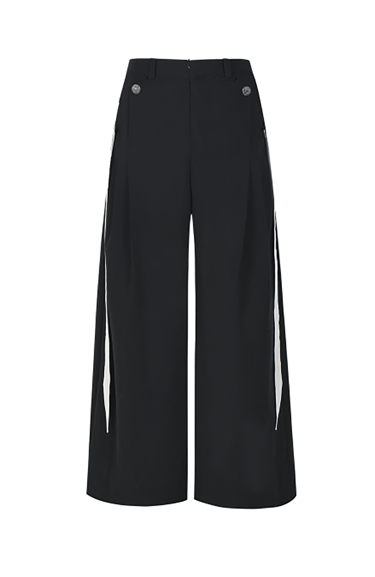 2000RSK Crinkled Detachable Ribbon Wide-Leg Trousers