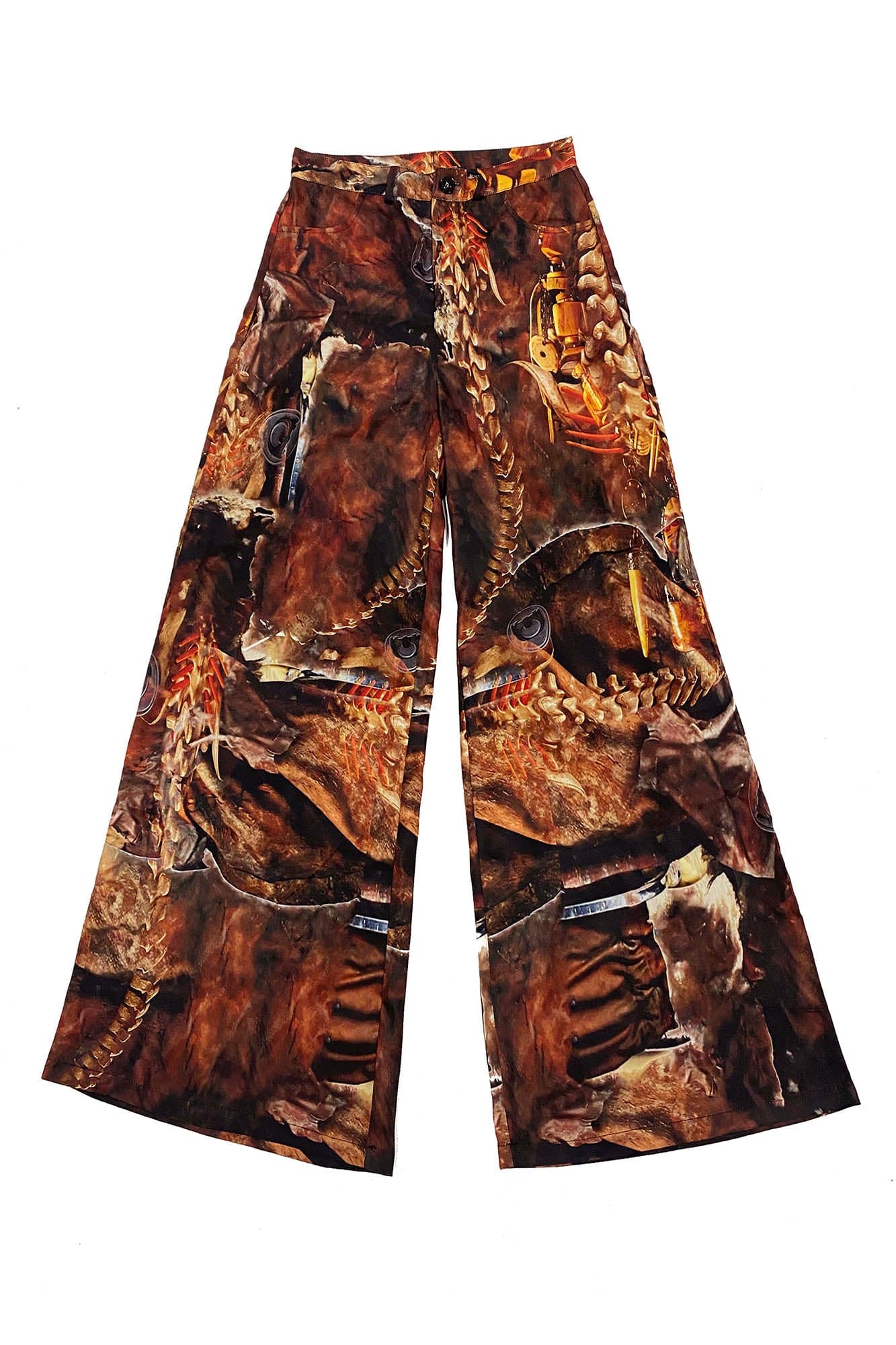 EMBRYO Tribal Skeleton Jewel Full-Print Wide-Leg Pants