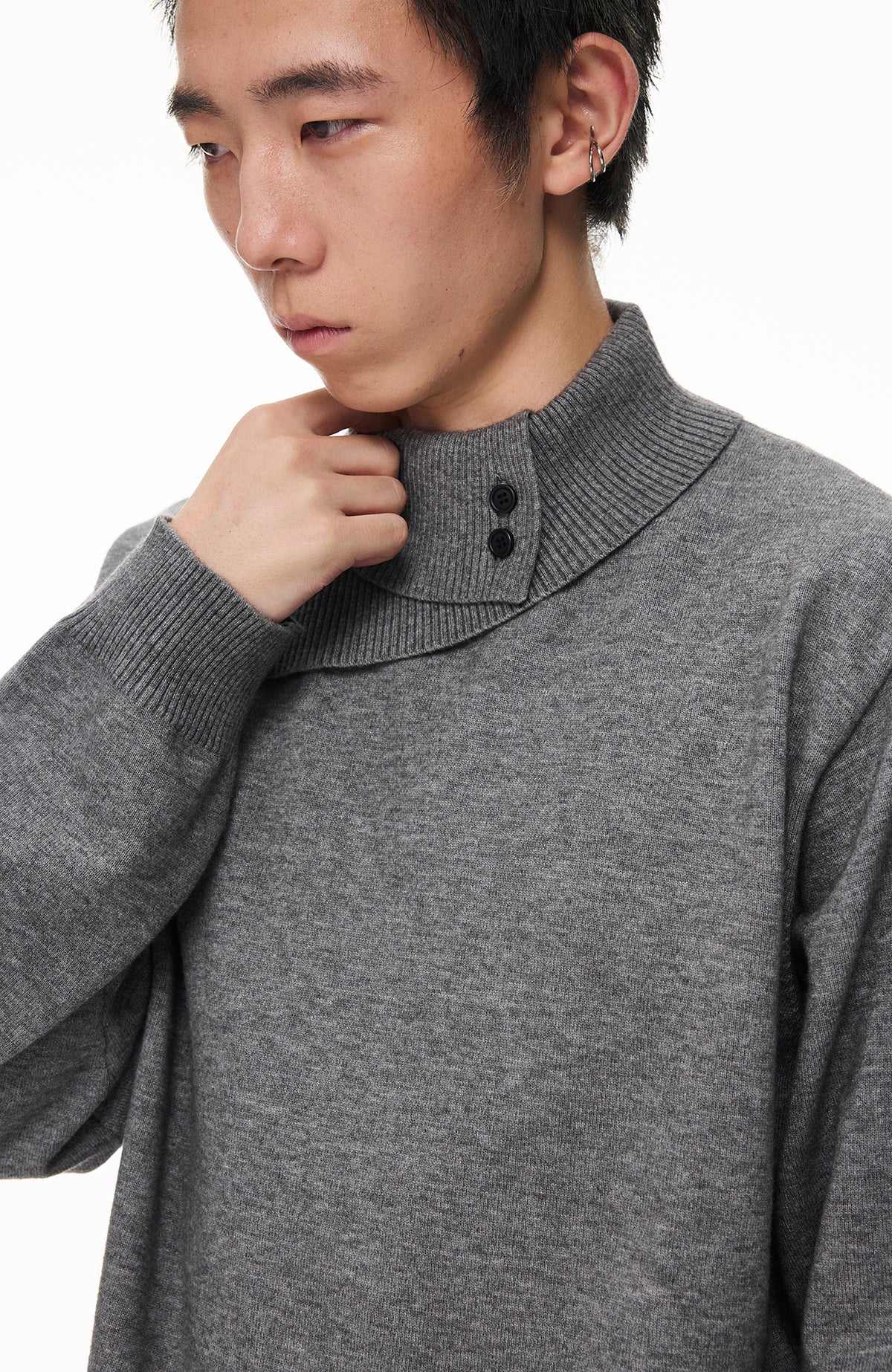 BOTANICA Wool-Blend Slim Turtleneck Sweater