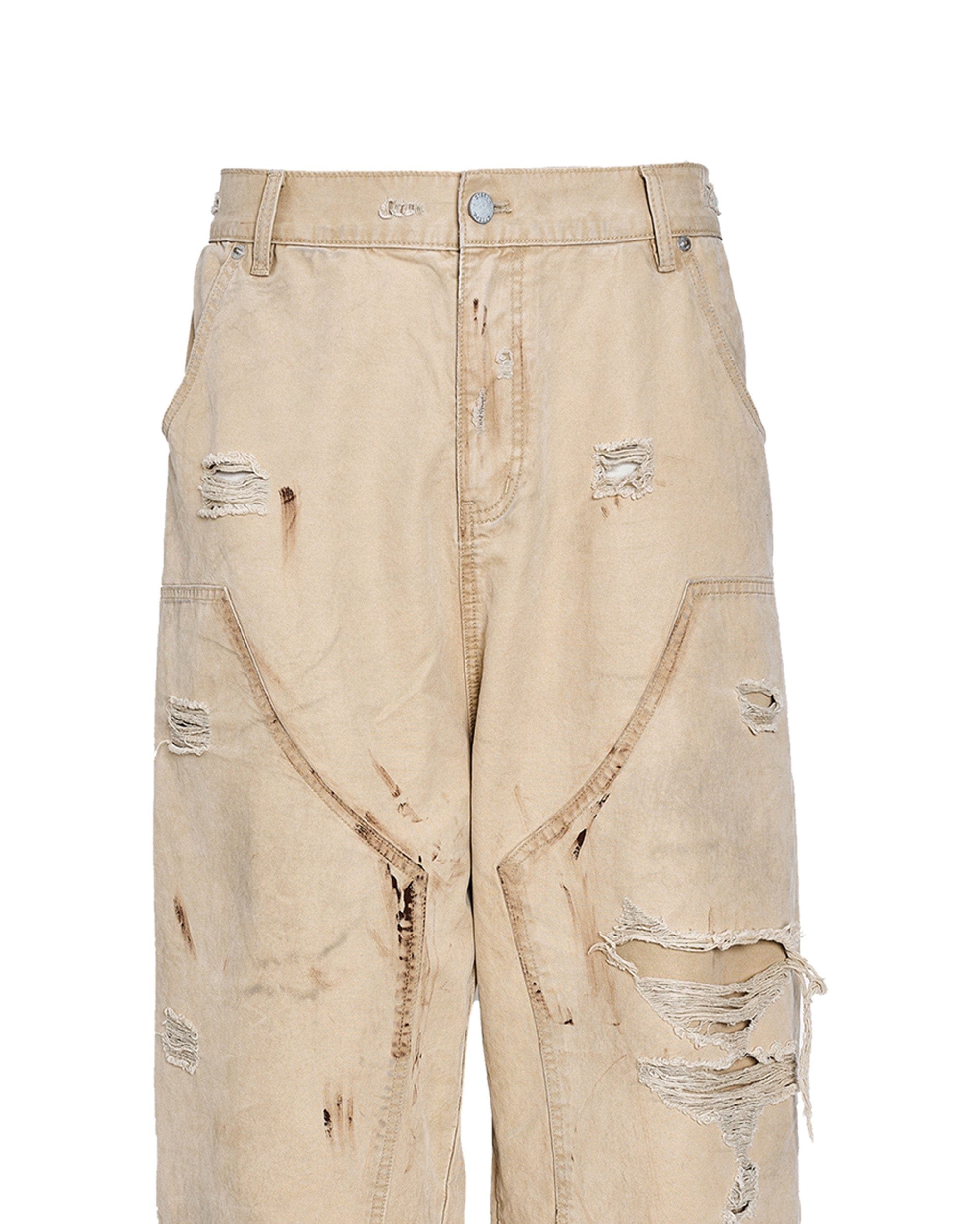 STEEPC Ripped Double-Knee Pants