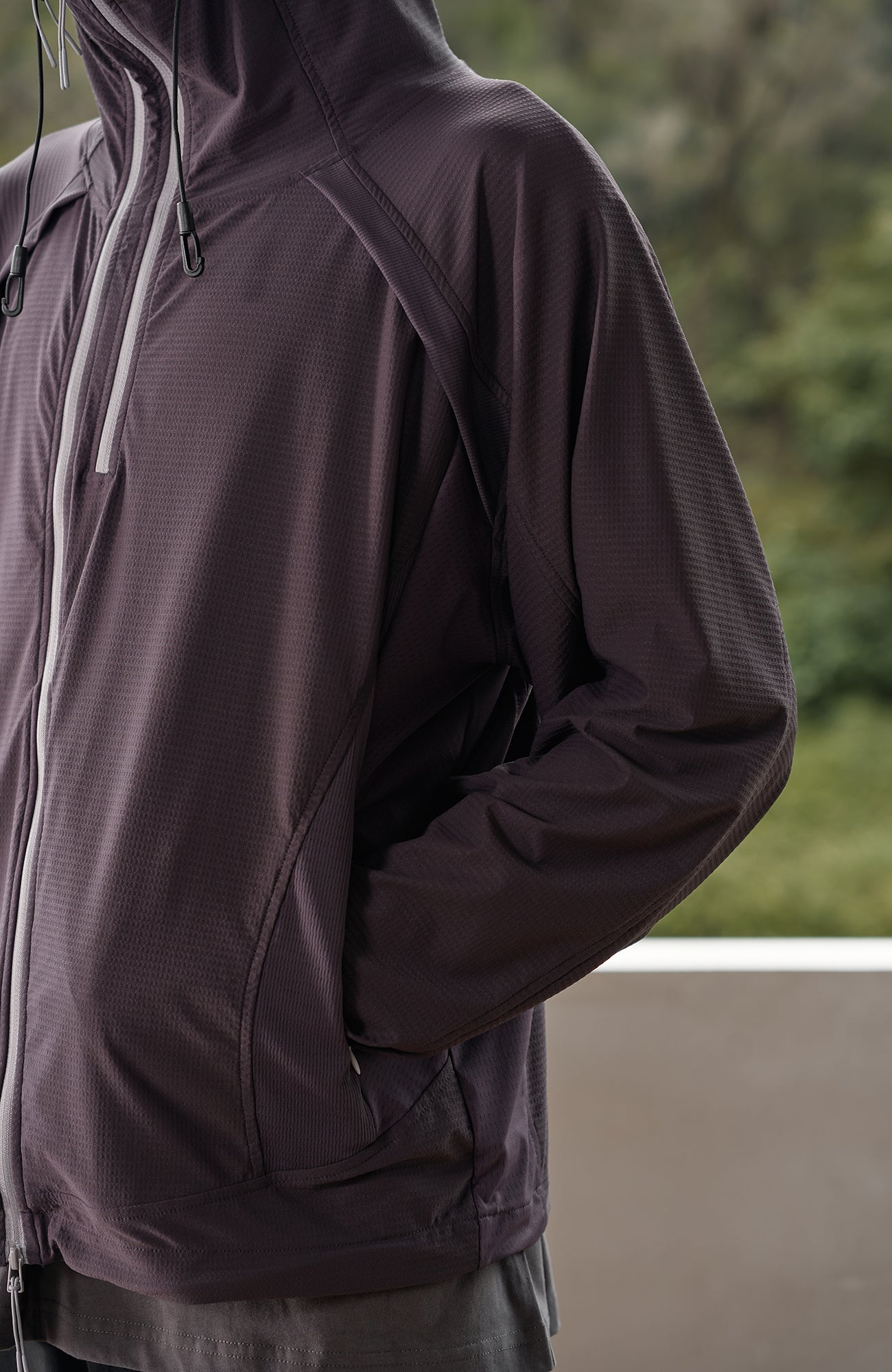 MOITIEDEPETALE Dual-Zip Cooling UV Protection Hooded Jacket