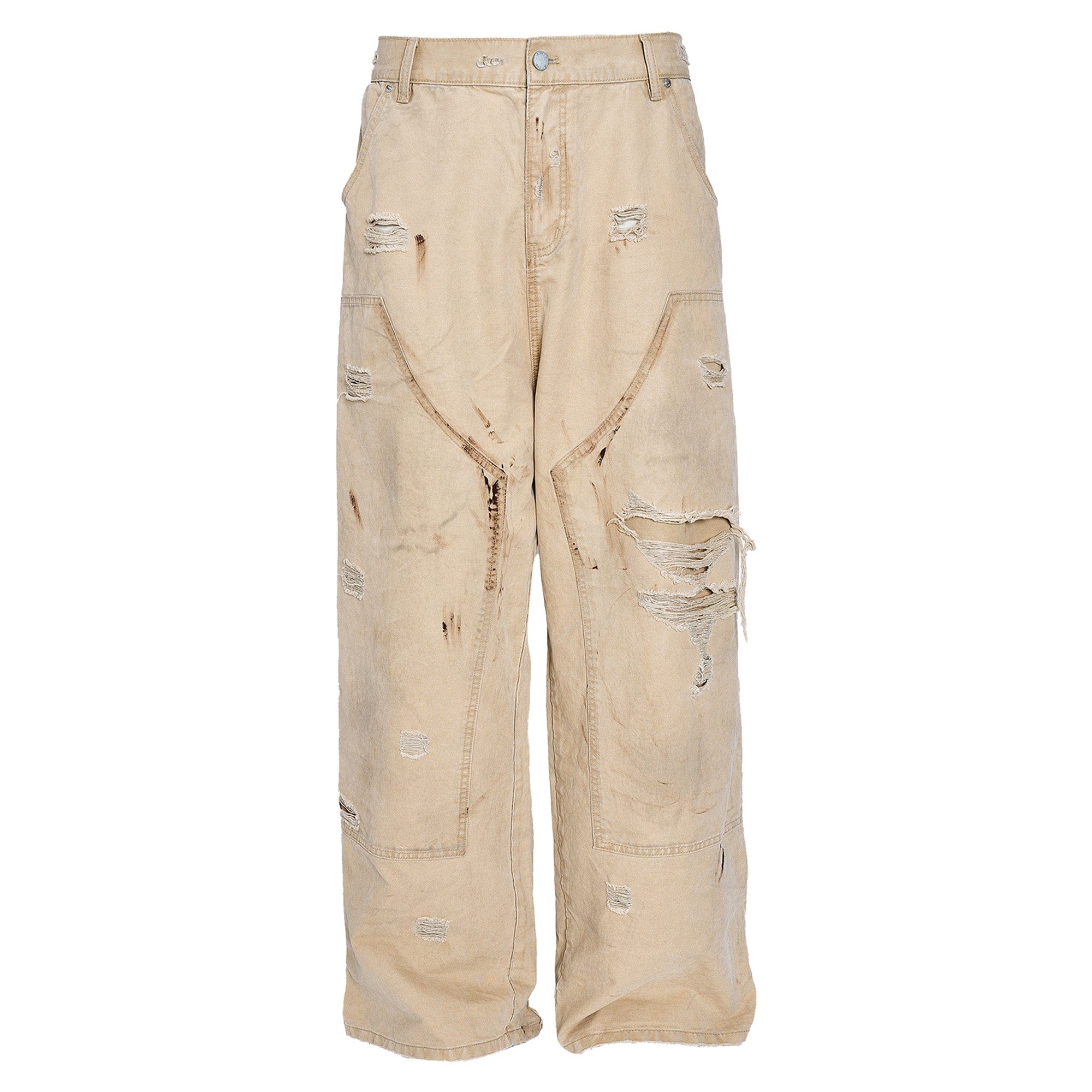 STEEPC Ripped Double-Knee Pants