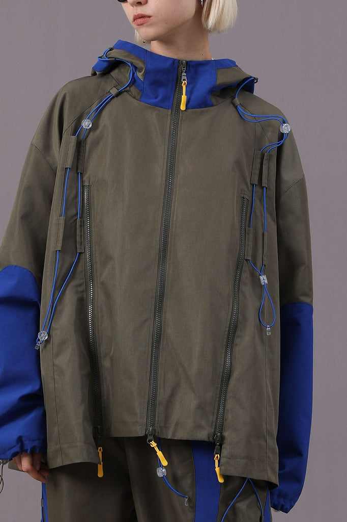 MIICHOUS Contrasted Color Block Zipper Hiking Jacket, premium urban and streetwear designers apparel on PROJECTISR.com, Miichous