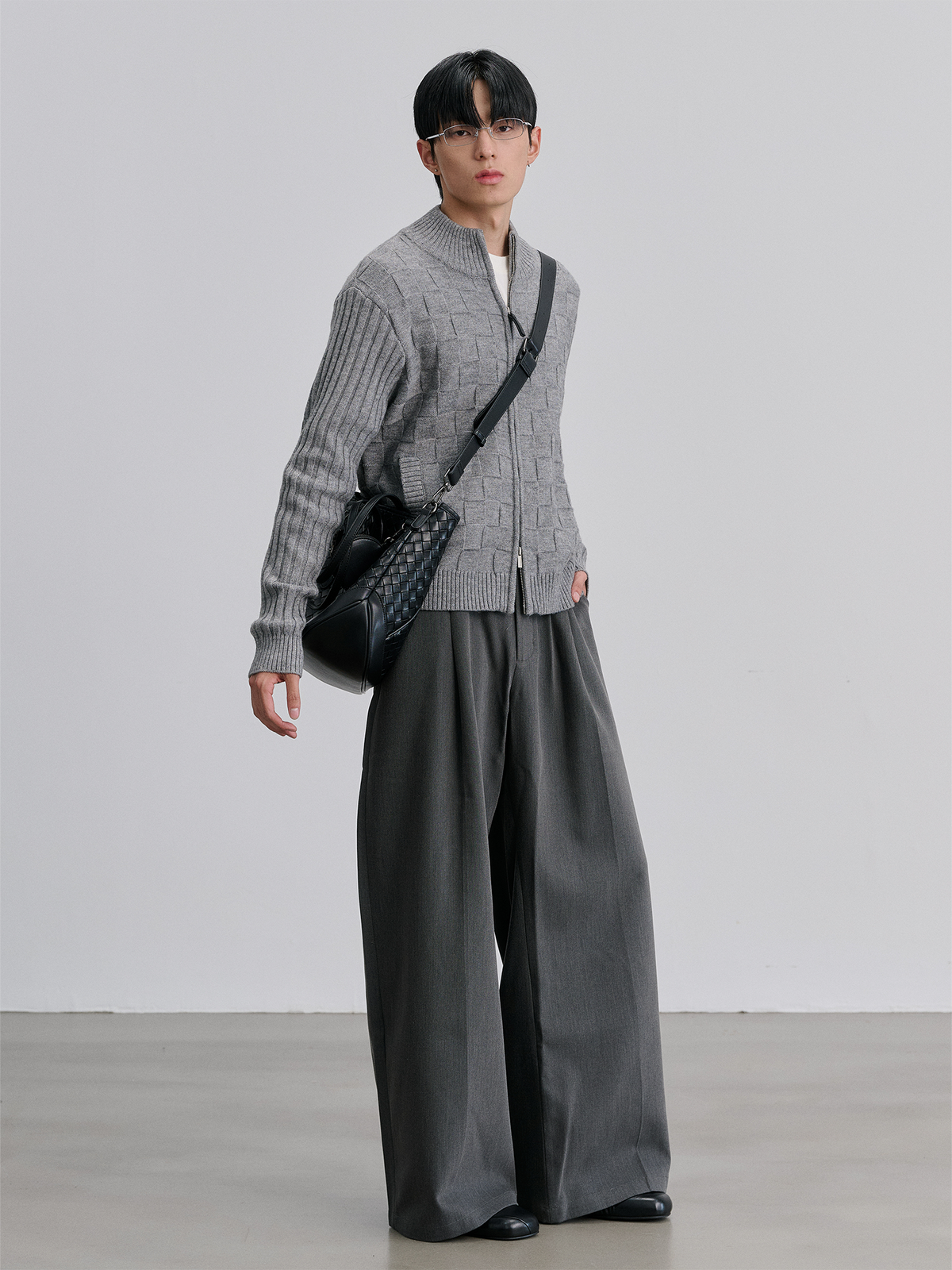 CATSSTAC Classic High-Waist Drape Straight-Leg Trousers