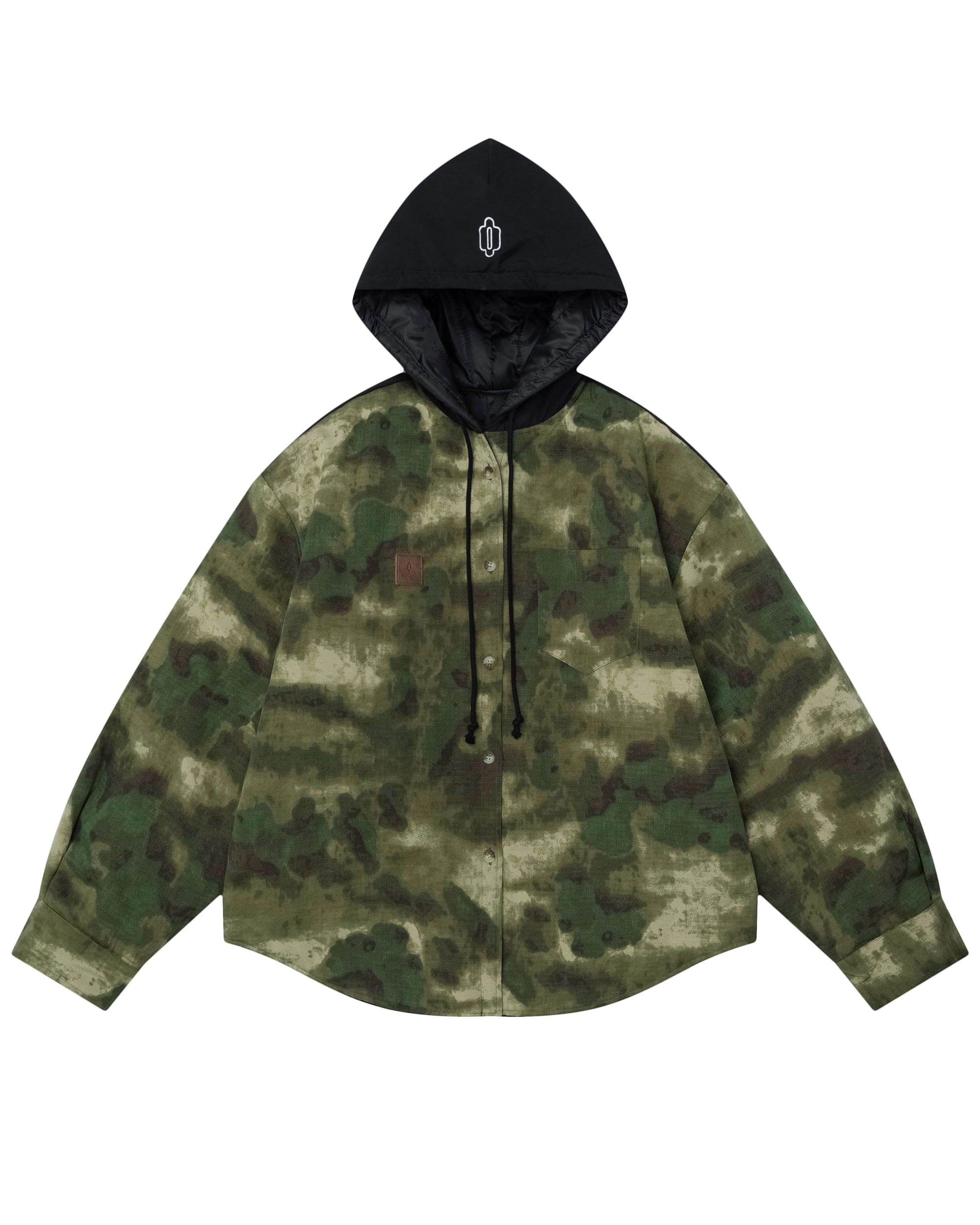 OVDY Tie-Dye Camo Hooded Puffer Jacket