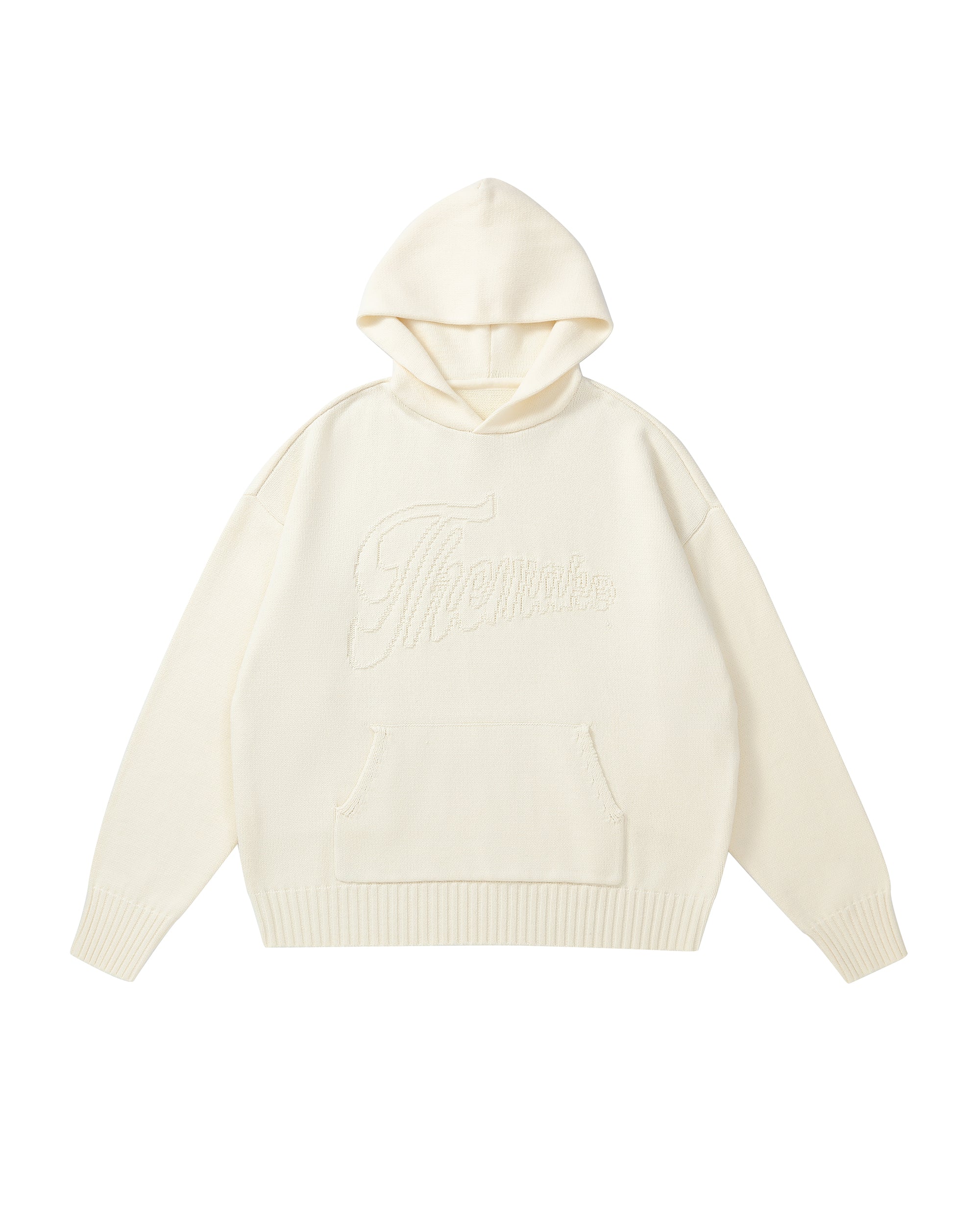 MAKEMORE Modern Big-pocket Logo Hooded Sweater