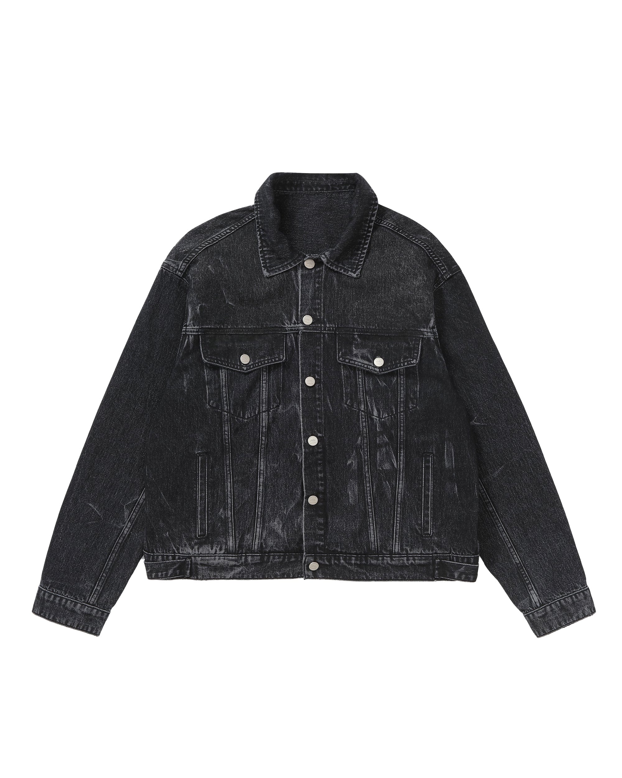 MAKEMORE Classic Distressed Washed Denim Jacket