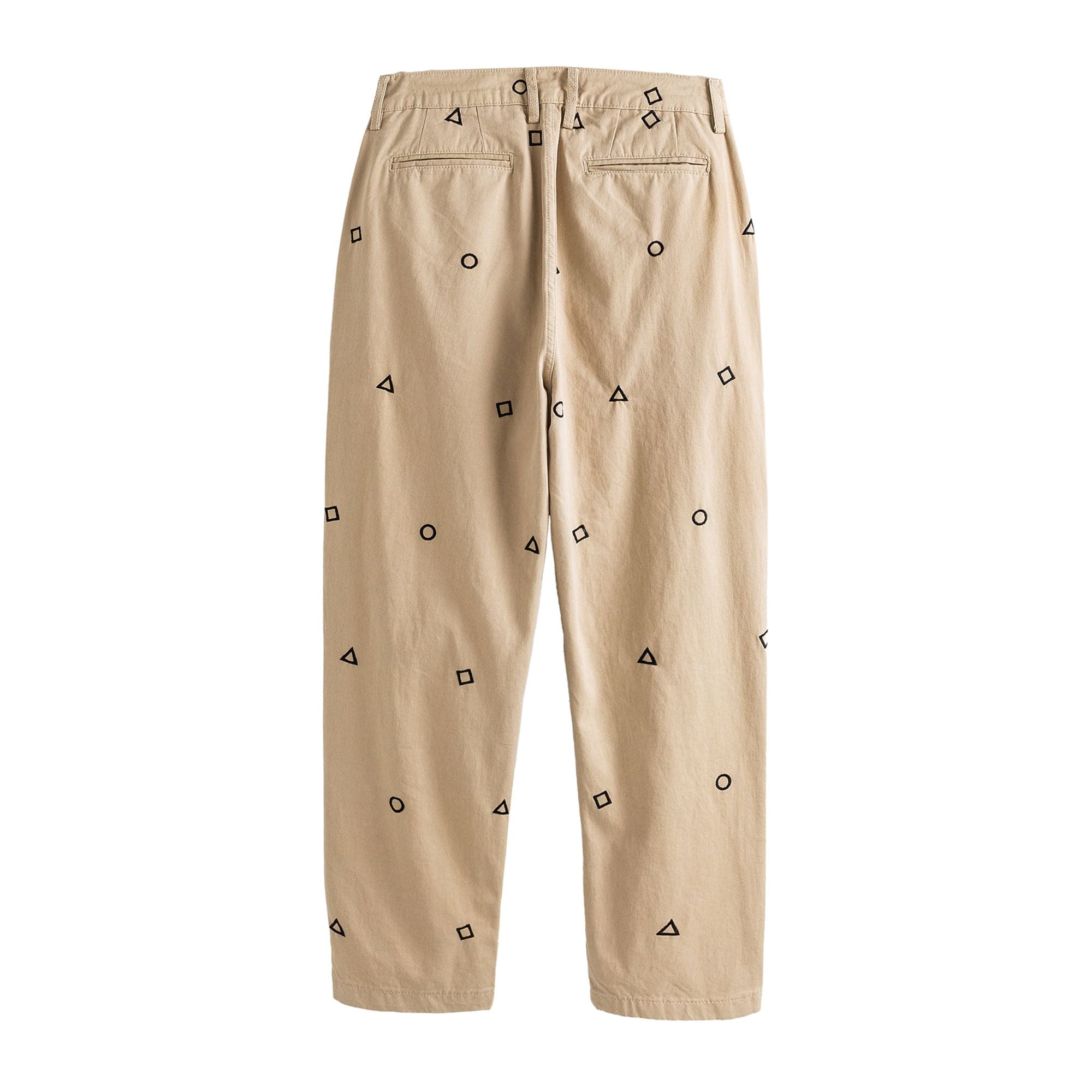 ME DA IGUAL Geometric Embroidered Oversized Tapered Pants, premium urban and streetwear designers apparel on PROJECTISR.com, ME DA IGUAL