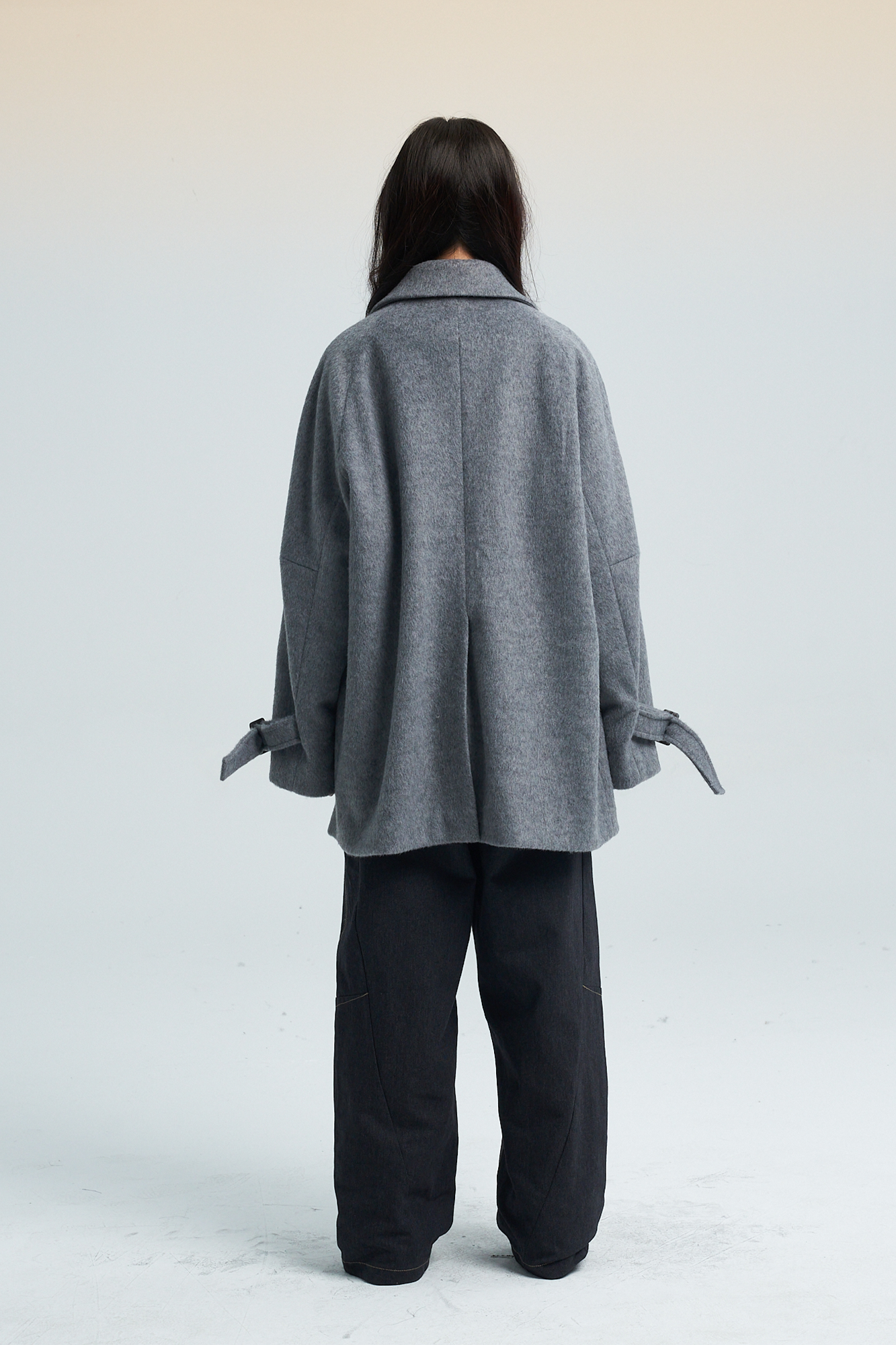 SAME FLOW Double-Breasted Wool-Blend Trench Coat