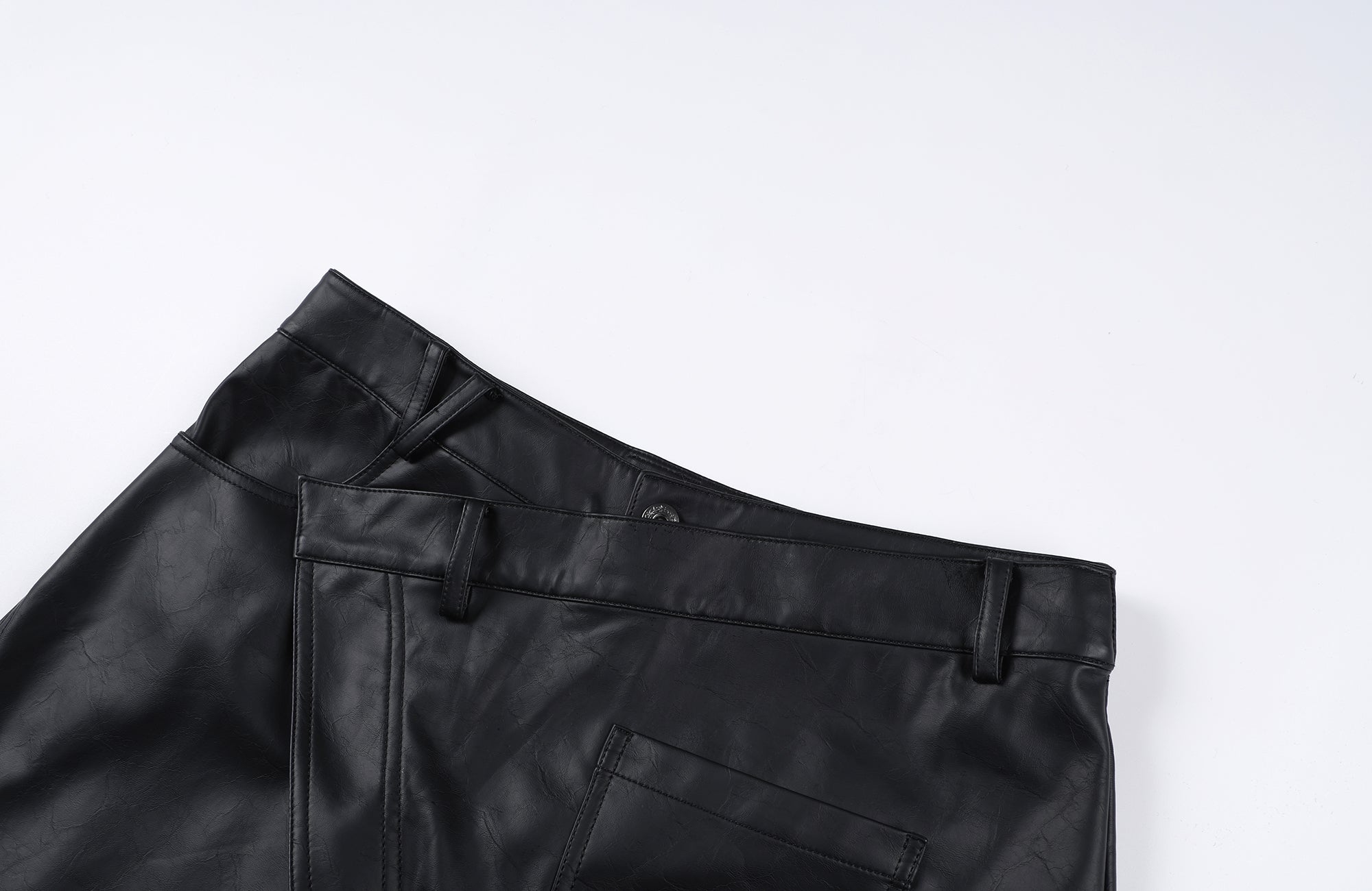 2000RSK Asymmetrical Spliced Sculptural Curved Trousers