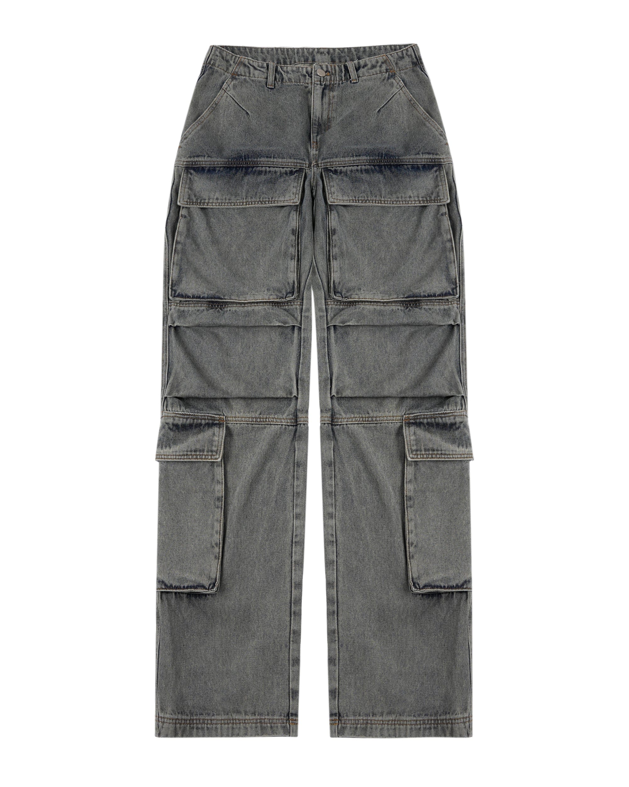 MAKEMORE Washed Denim Cargo