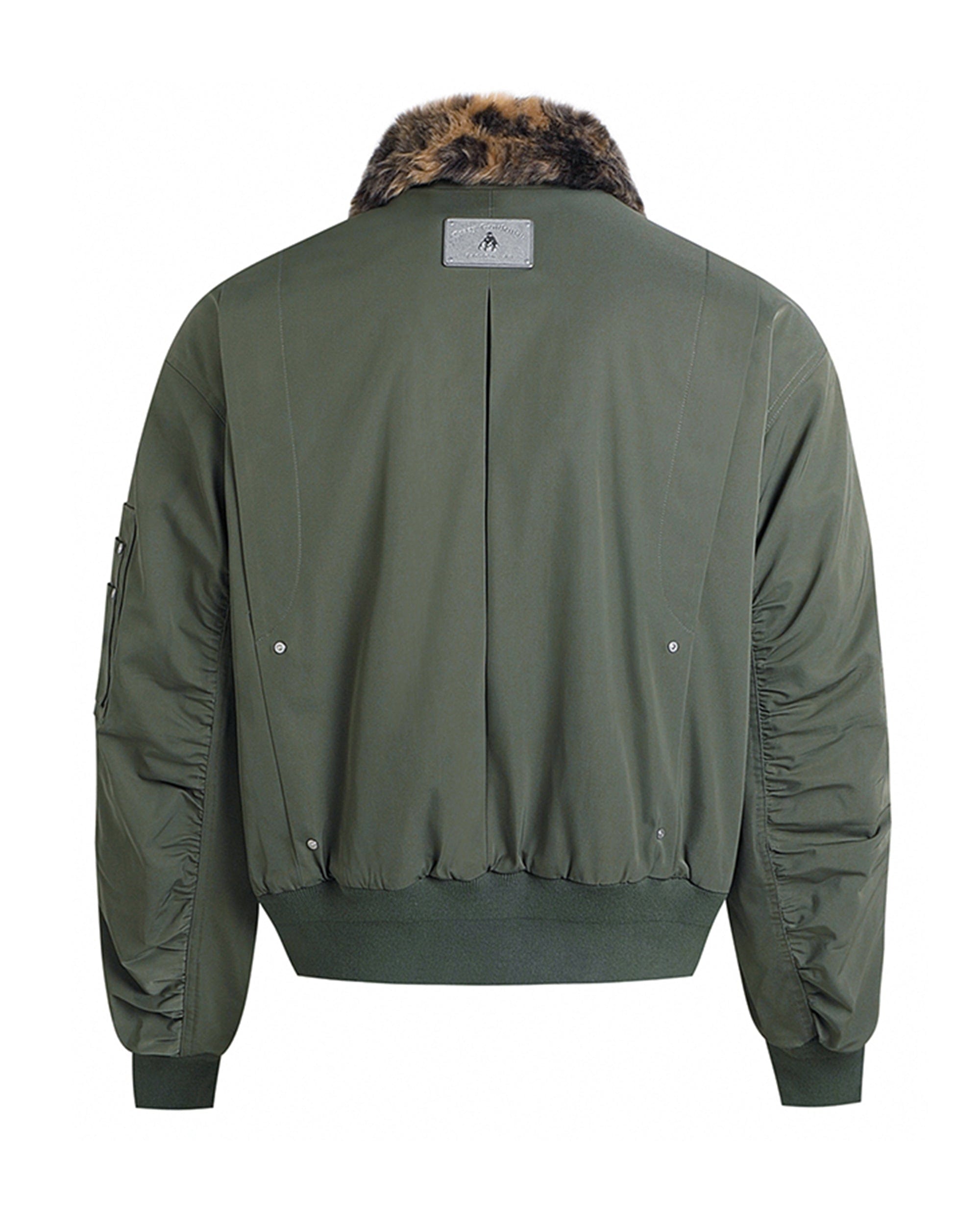 FACEONLAB Fleece-Lined B-15 BOMBER Jacket Green