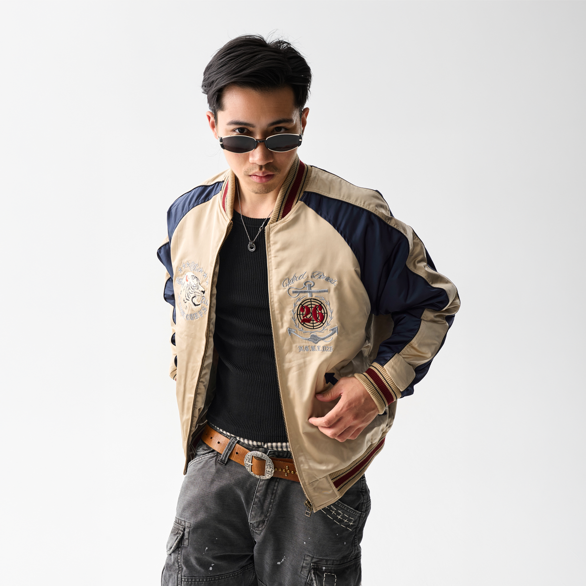 NEIGBORL Sukajan Embroidered Graphic Jacket