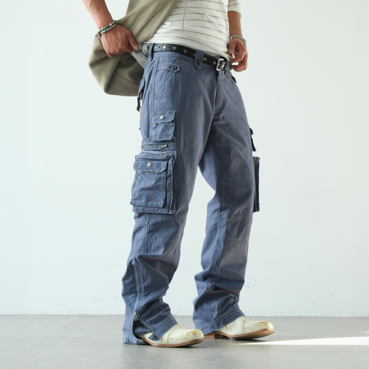 NEIGBORL Distressed Washed Utility Pants