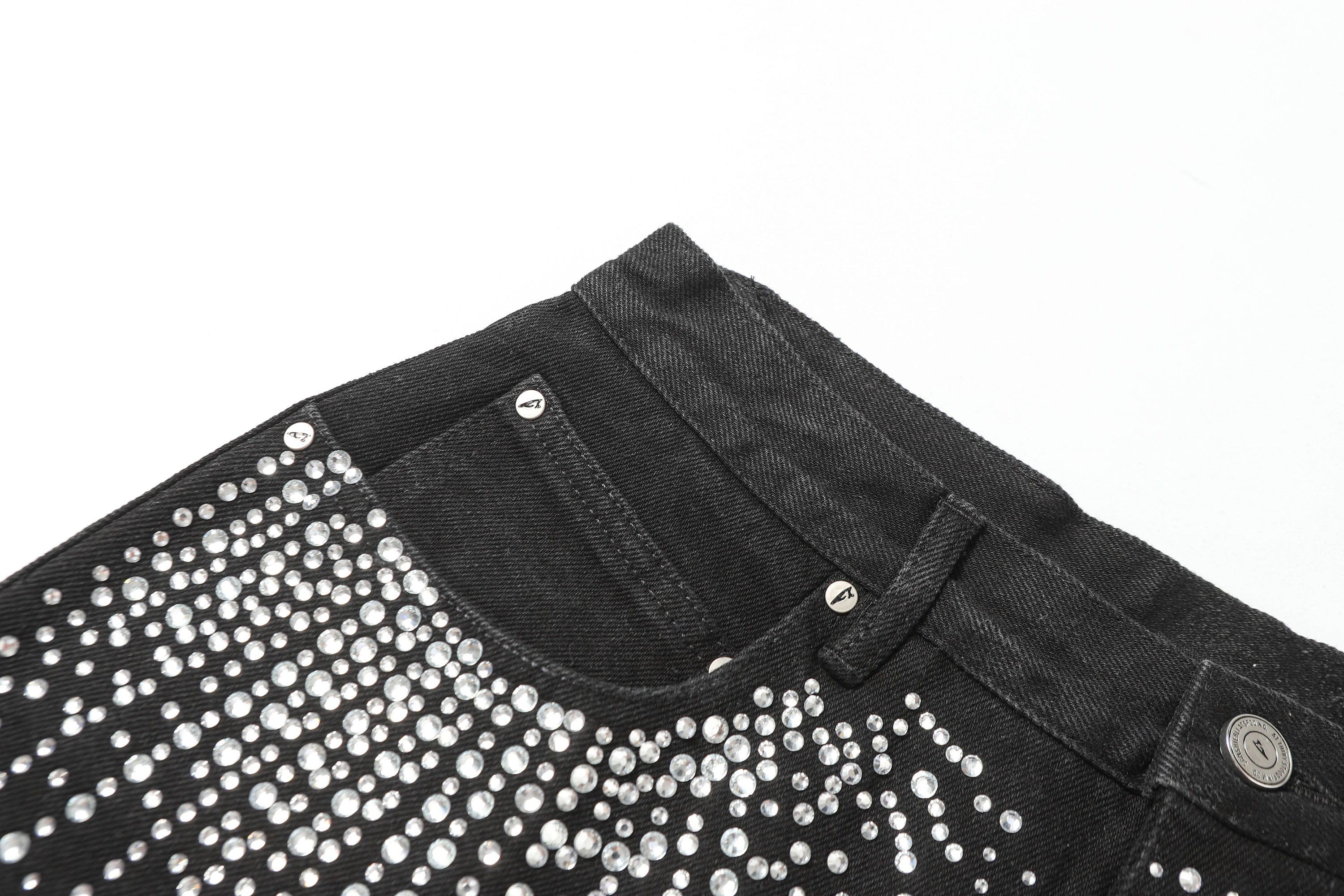 CLP Radiant Diamond Fringe Denim Shorts, premium urban and streetwear designers apparel on PROJECTISR.com, CLP