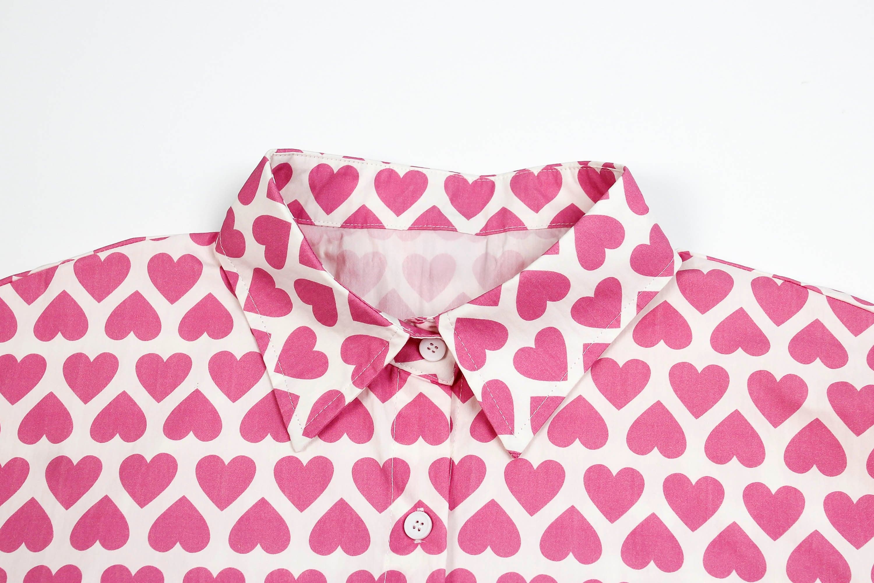 CLP Pink Heart Full-Print Shirt