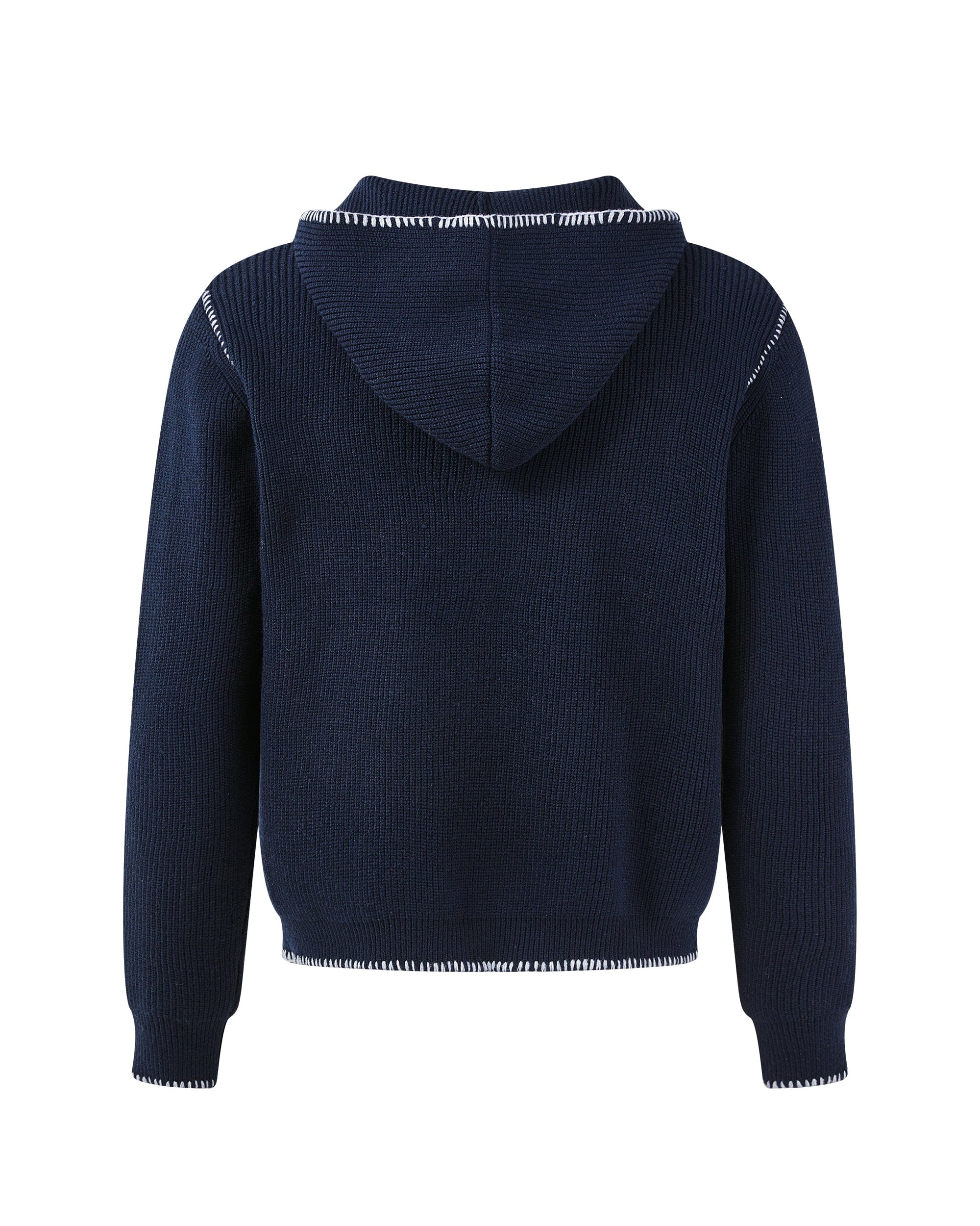 KREATE Stitched-Edges Hooded Sweater