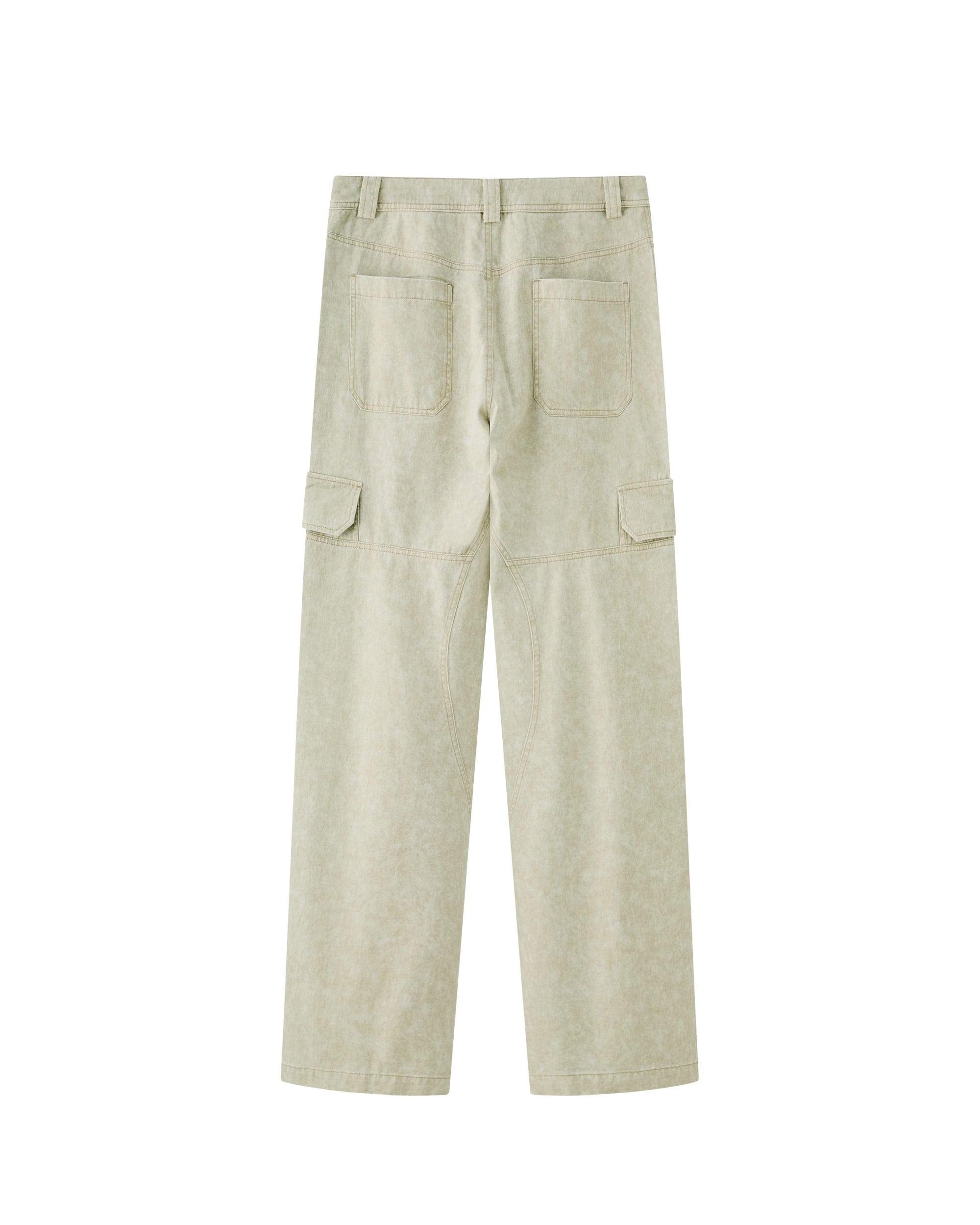 ORGANIC EMOTION Deconstructed Layered-pocket Button Pants