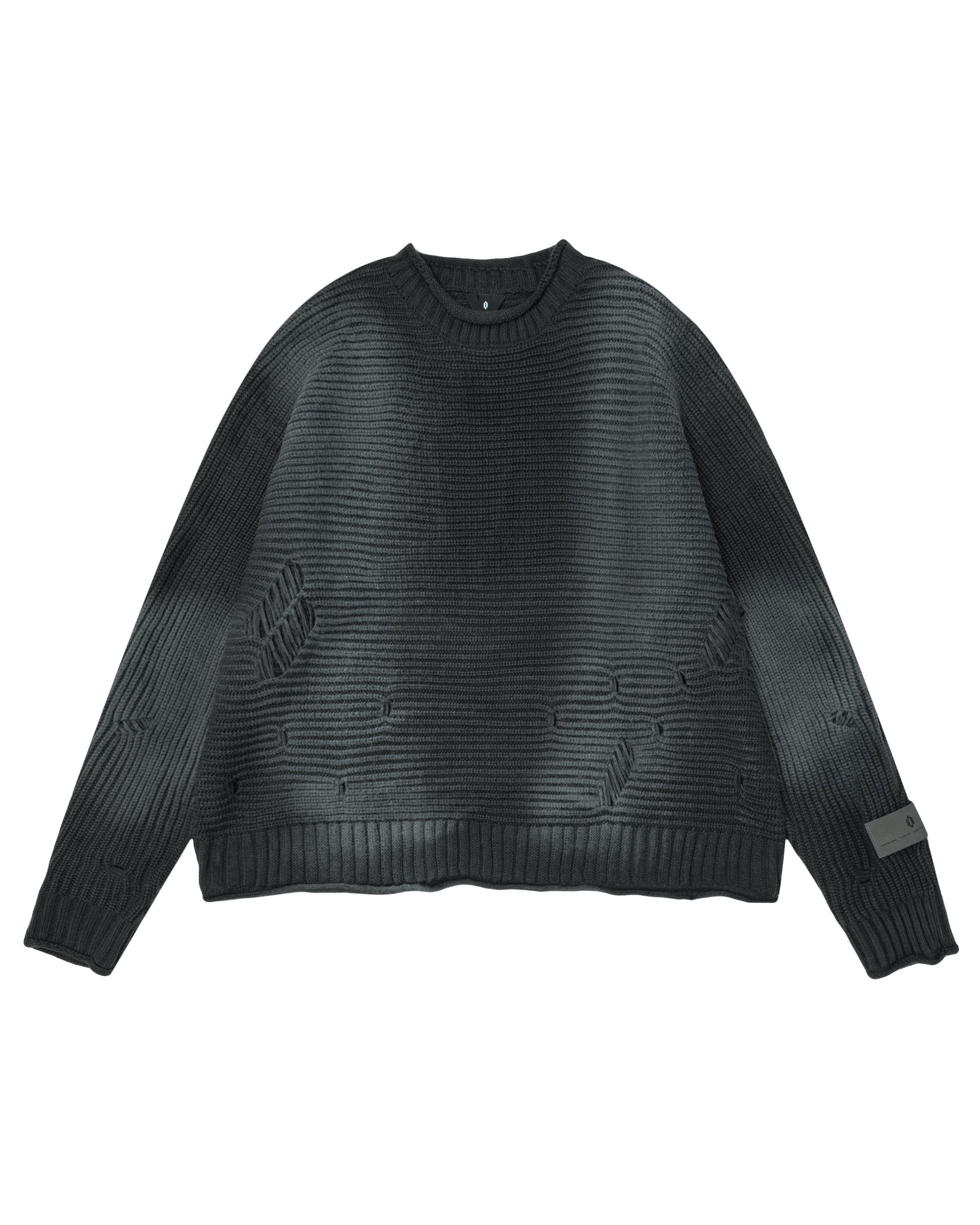 OVDY Faded Ripped Raw Edge Sweater