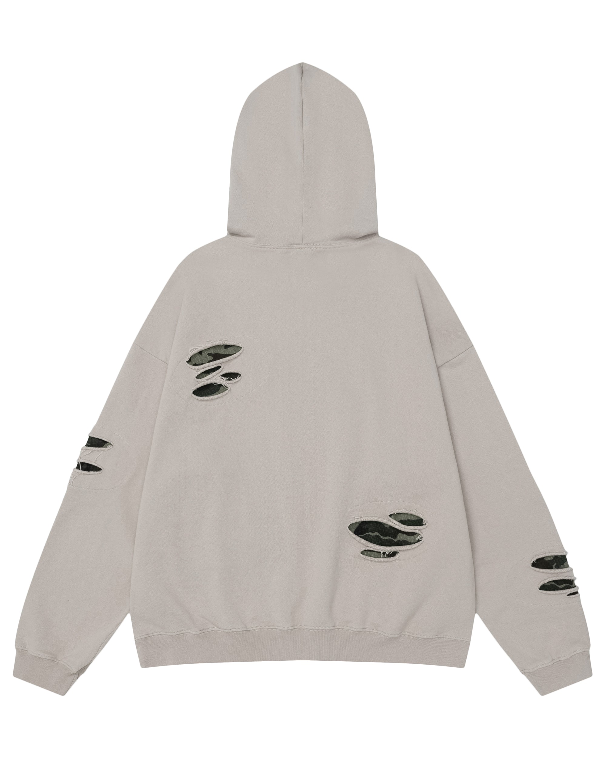 OVDY Badge Ripped Hoodie