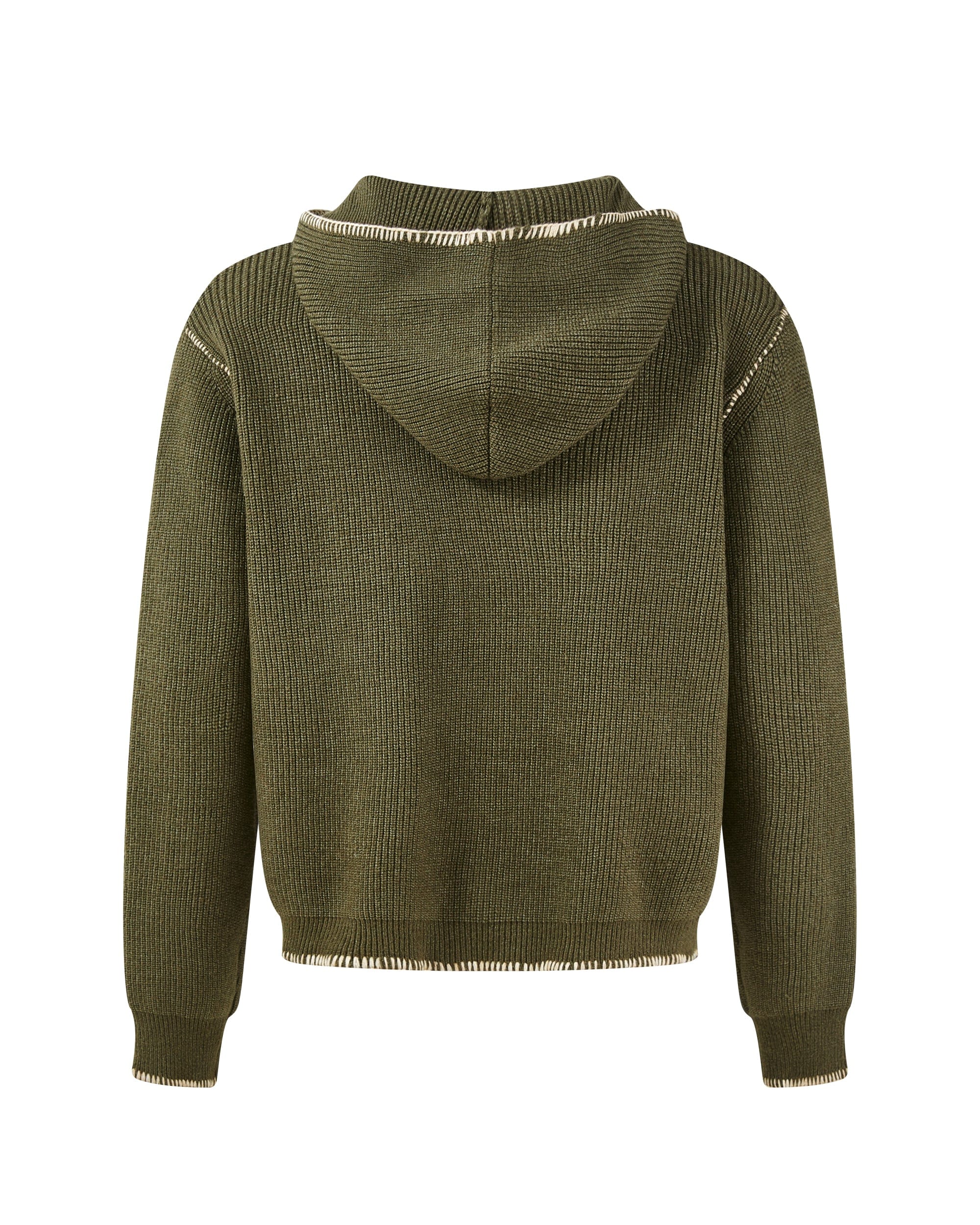 KREATE Stitched-Edges Hooded Sweater