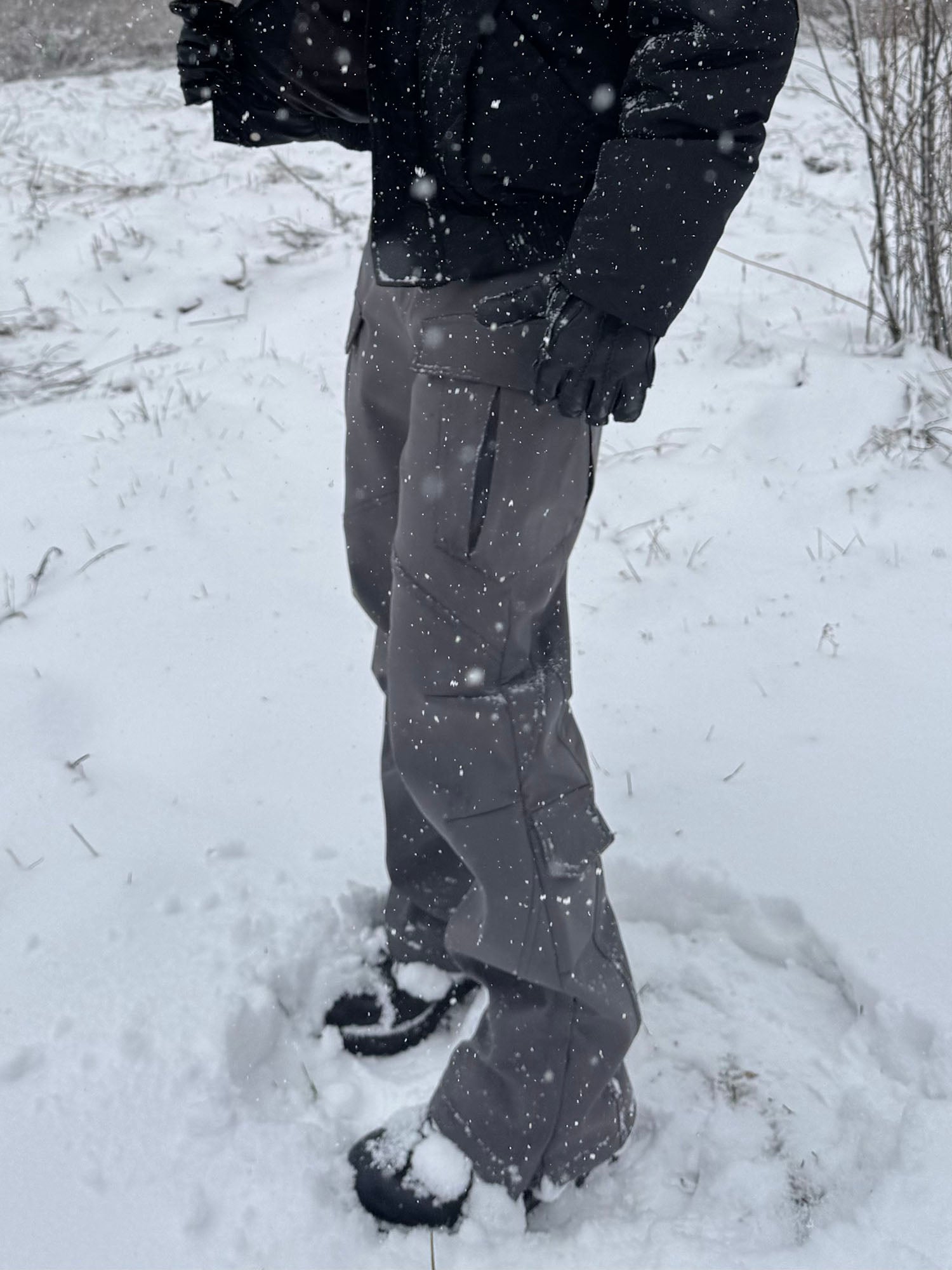 CATSSTAC Paneled Utility Fleece-Lined Cargo Pants