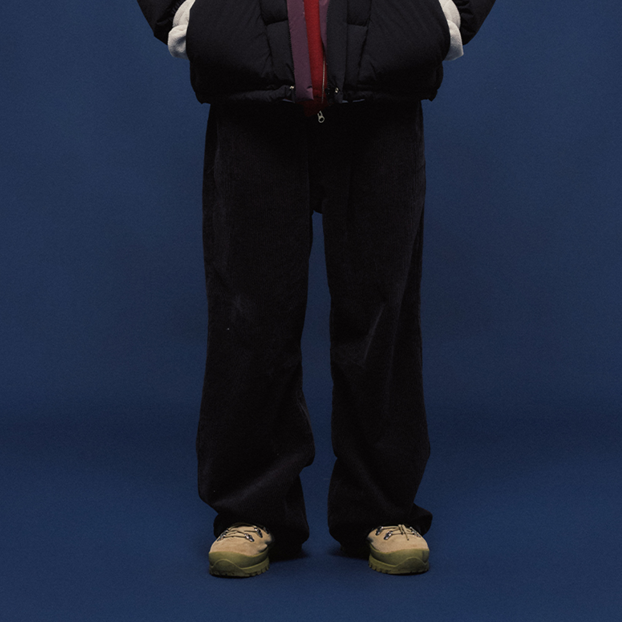 BANANA CLUB Corduroy Pleated Wide-Leg Trousers