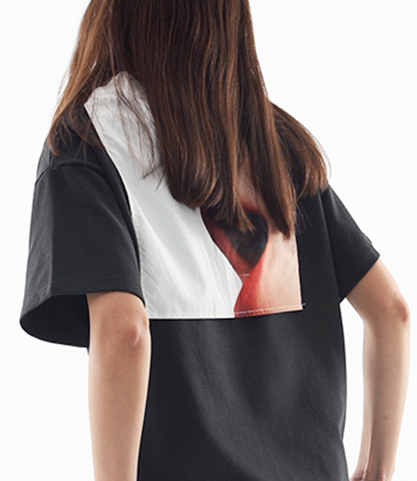 MIICHOUS Oil Painting Face Shawl Collar T-Shirt