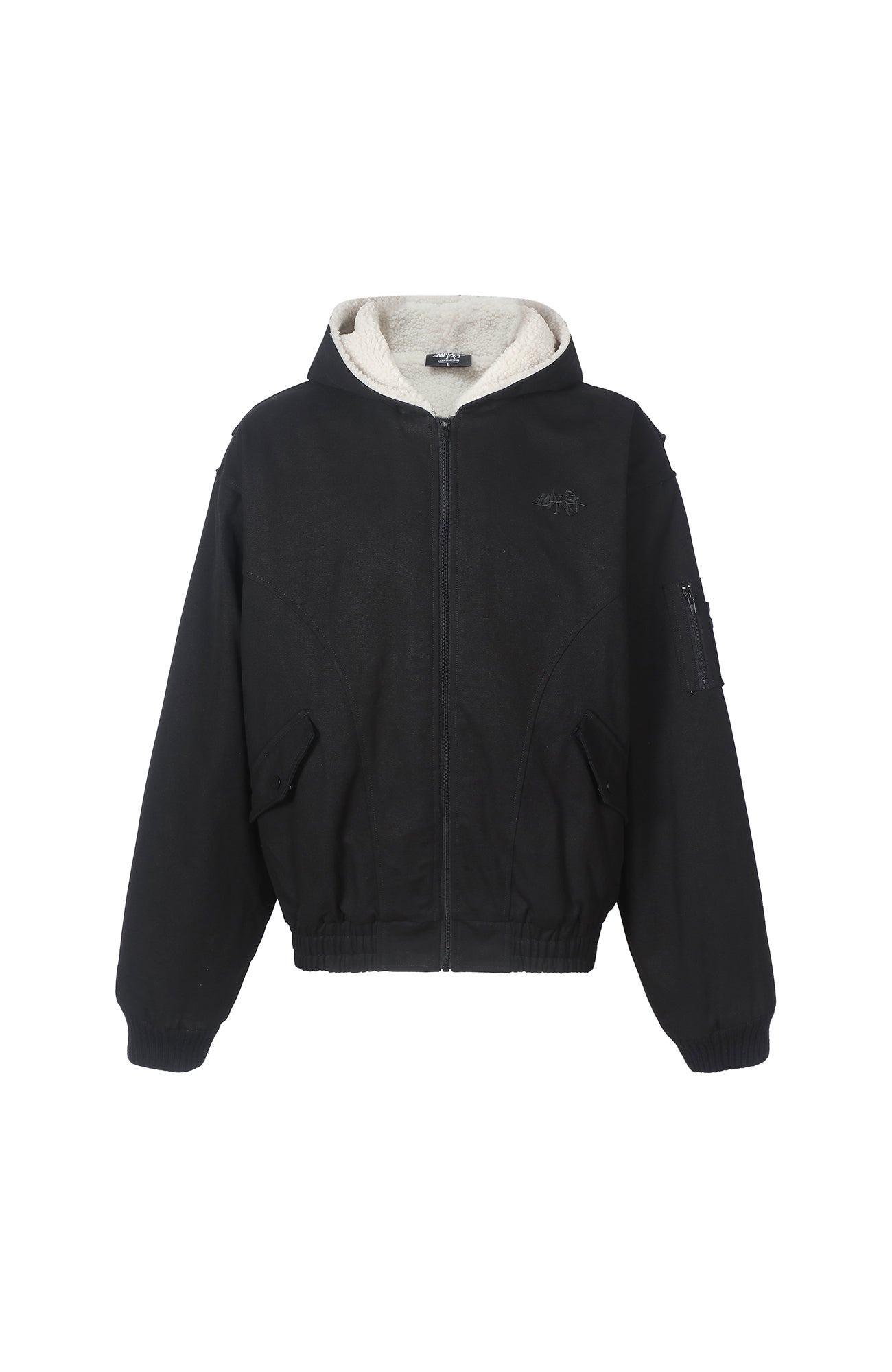 MAKEMORE Sherpa-Lined Canvas Hooded Jacket