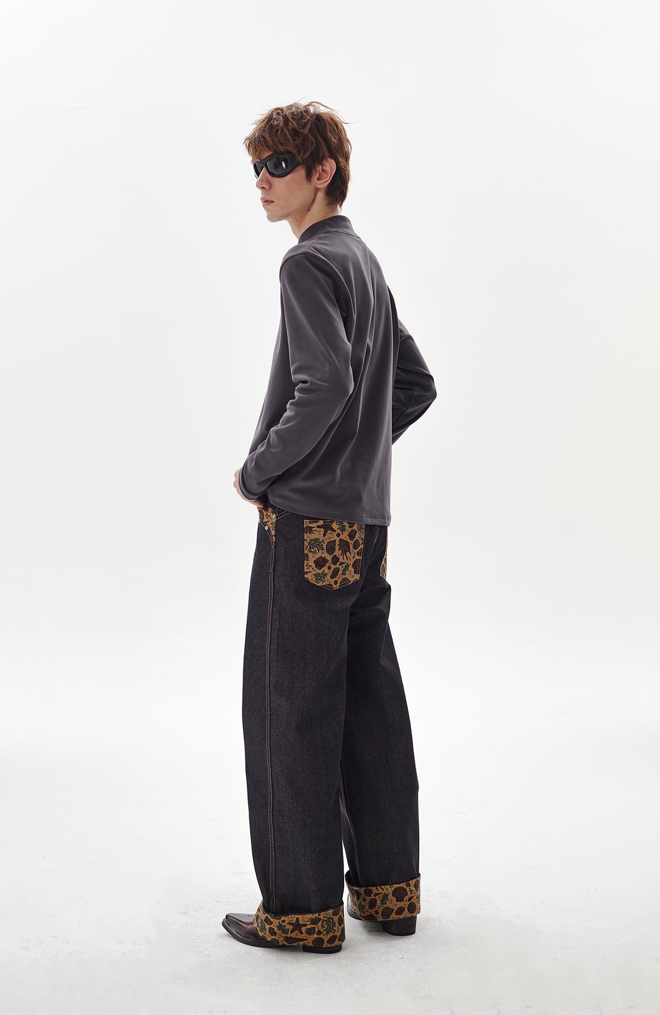 PASET Barn Cuffed Wide-Leg Jeans