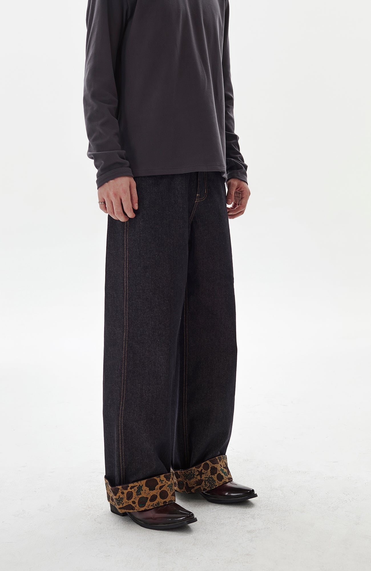 PASET Barn Cuffed Wide-Leg Jeans