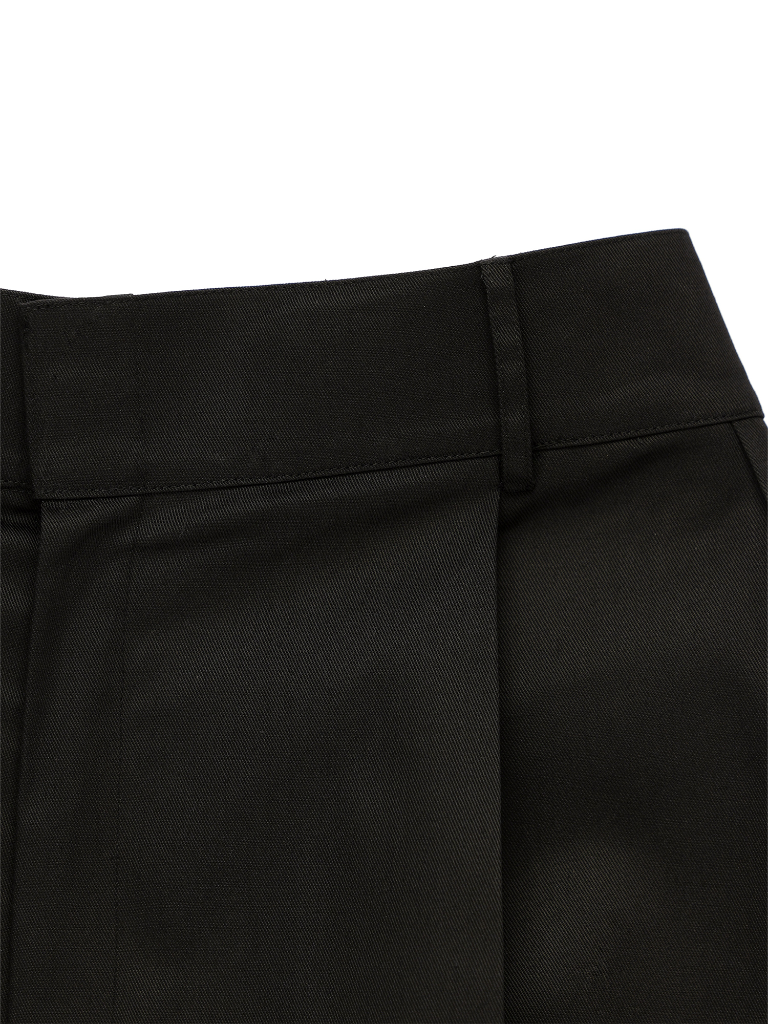 6CRAYON Retro Double-Pleat Wide-Leg Shorts Black